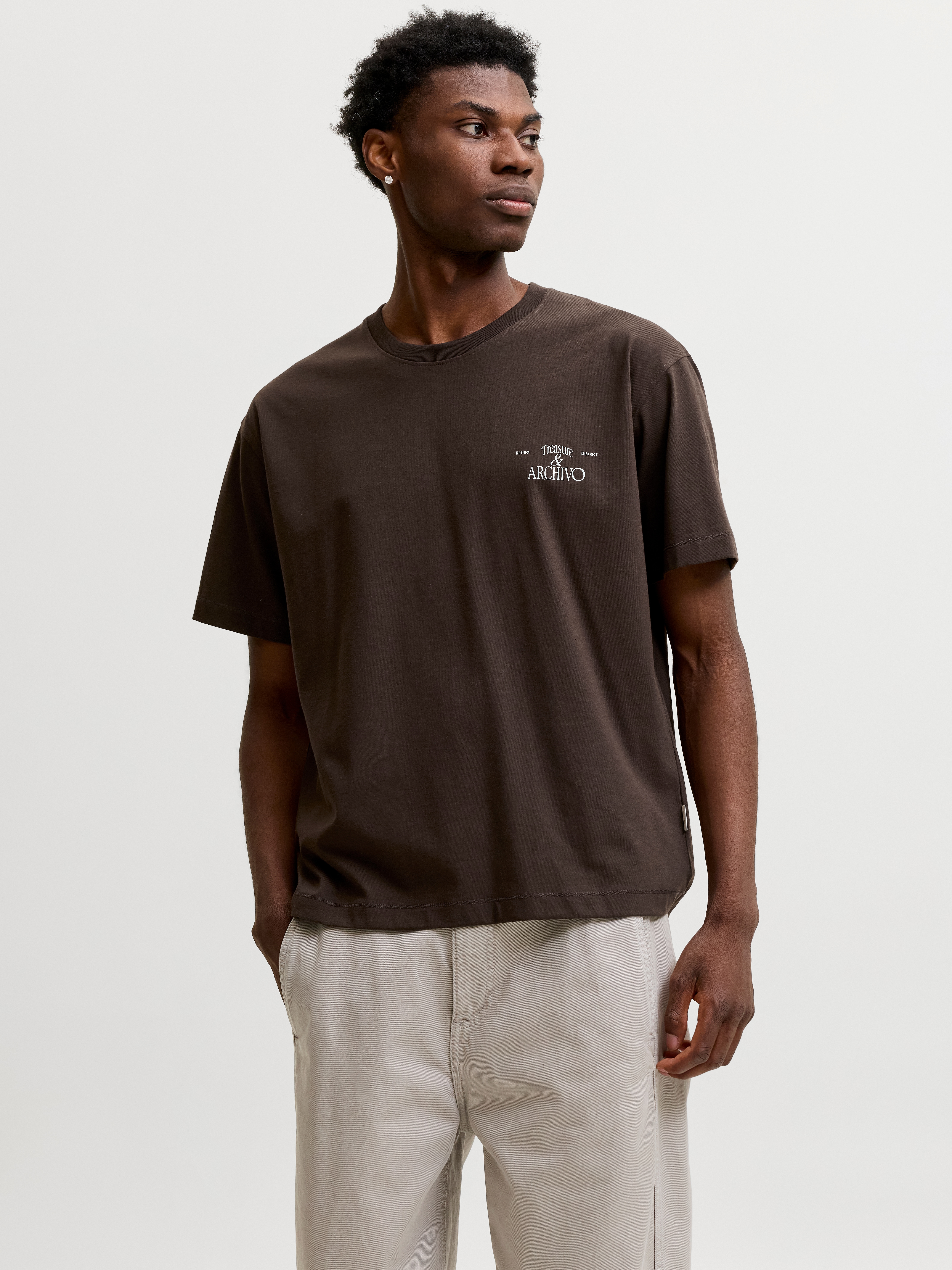 Jack & Jones Rundhalsshirt "JORSALAMANCO PHOTO BACK TEE SS CN SN" Baumwollmischung, relaxed fit