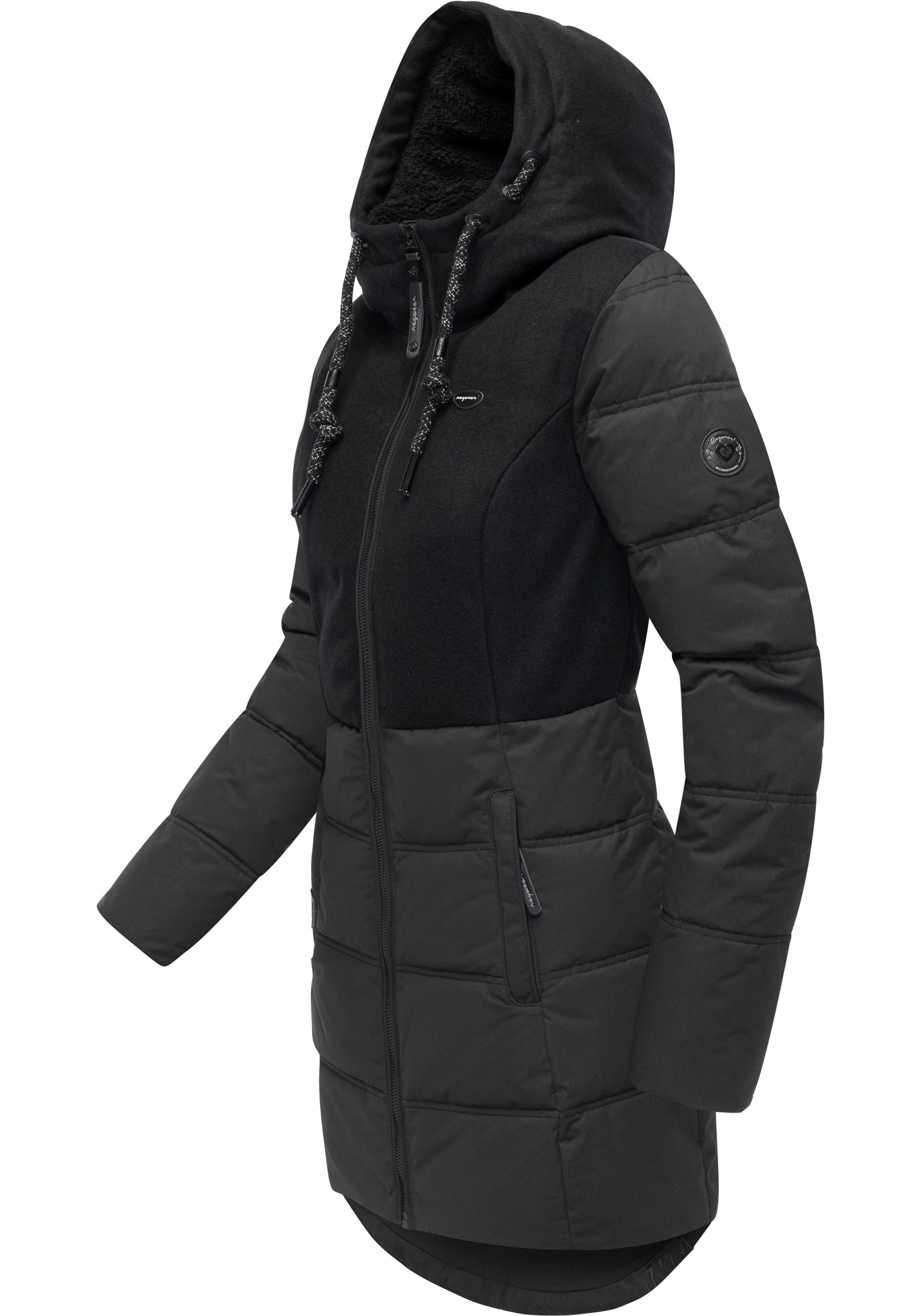 Ragwear Winterjacke »Ashani Block Intl.«, mit Kapuze, stylischer Winterparka mit gefütterter Kapuze