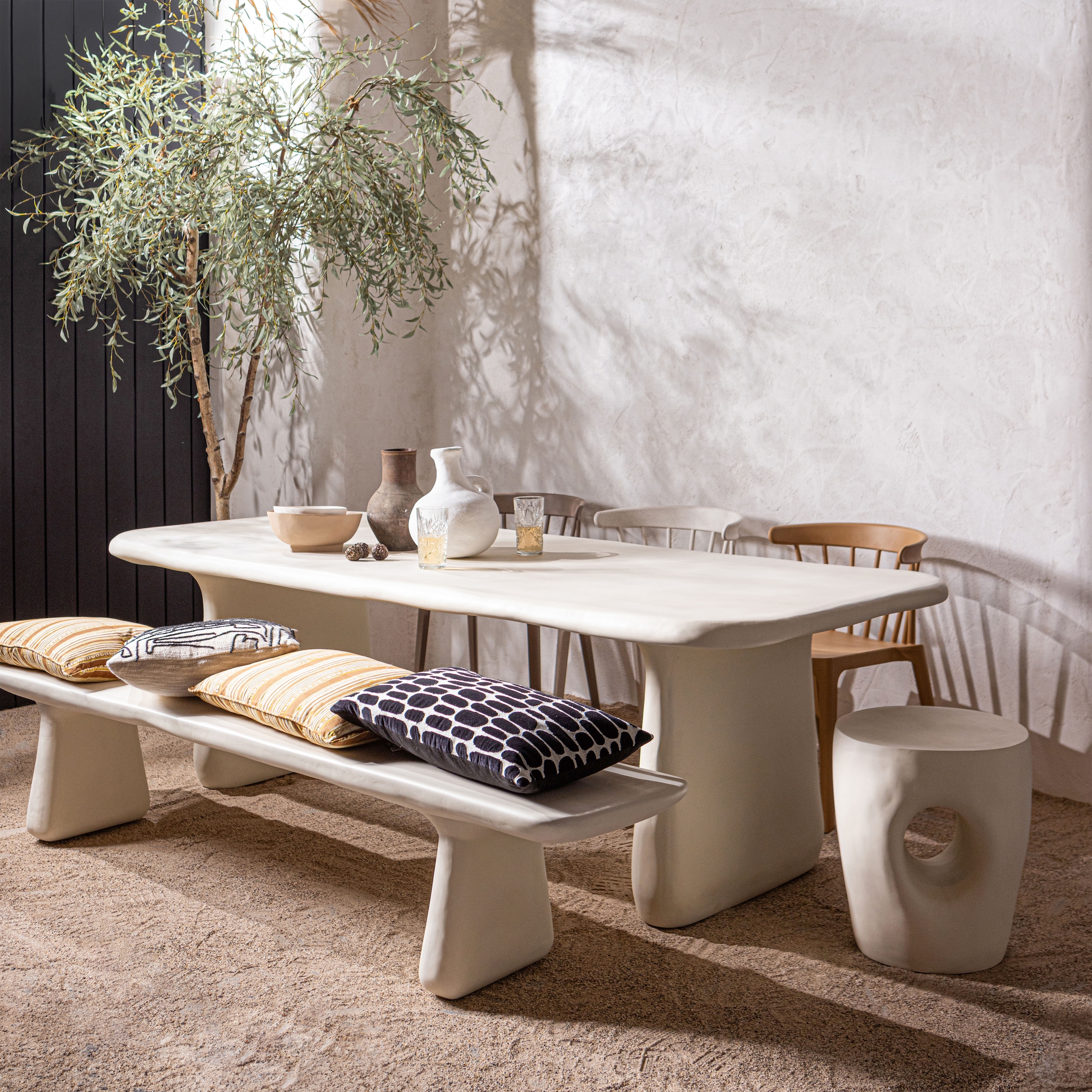 WOOOD Sitzbank »WOOOD LOGGIA TUINBANK 227X40 CM VEZELVERSTERKTE POLYMEER NATUREL« Loggia Essbank aus FRP