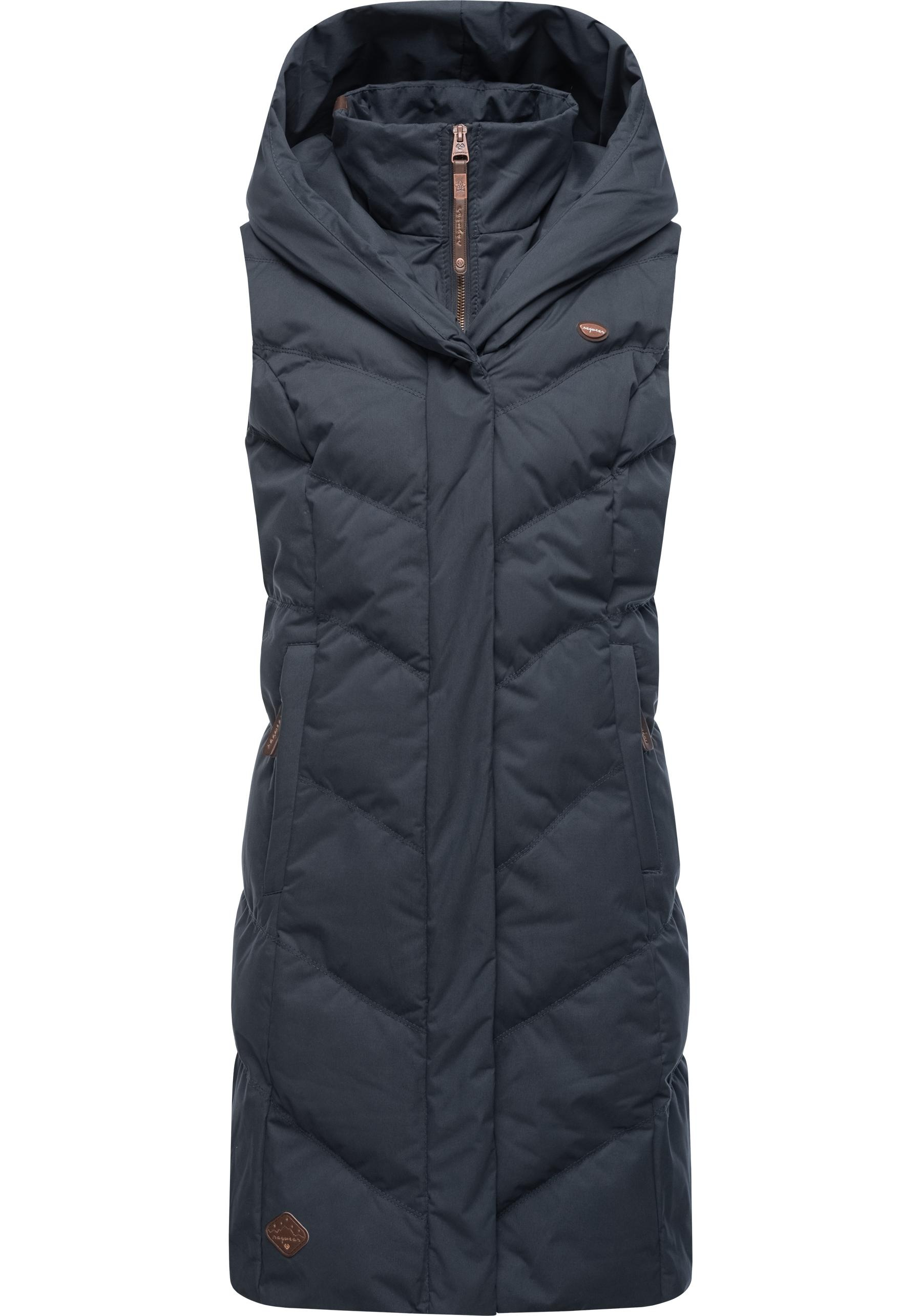 Ragwear Steppweste »Natalka Vest«, stylische, gesteppte Winterweste mit gefütterter Kapuze