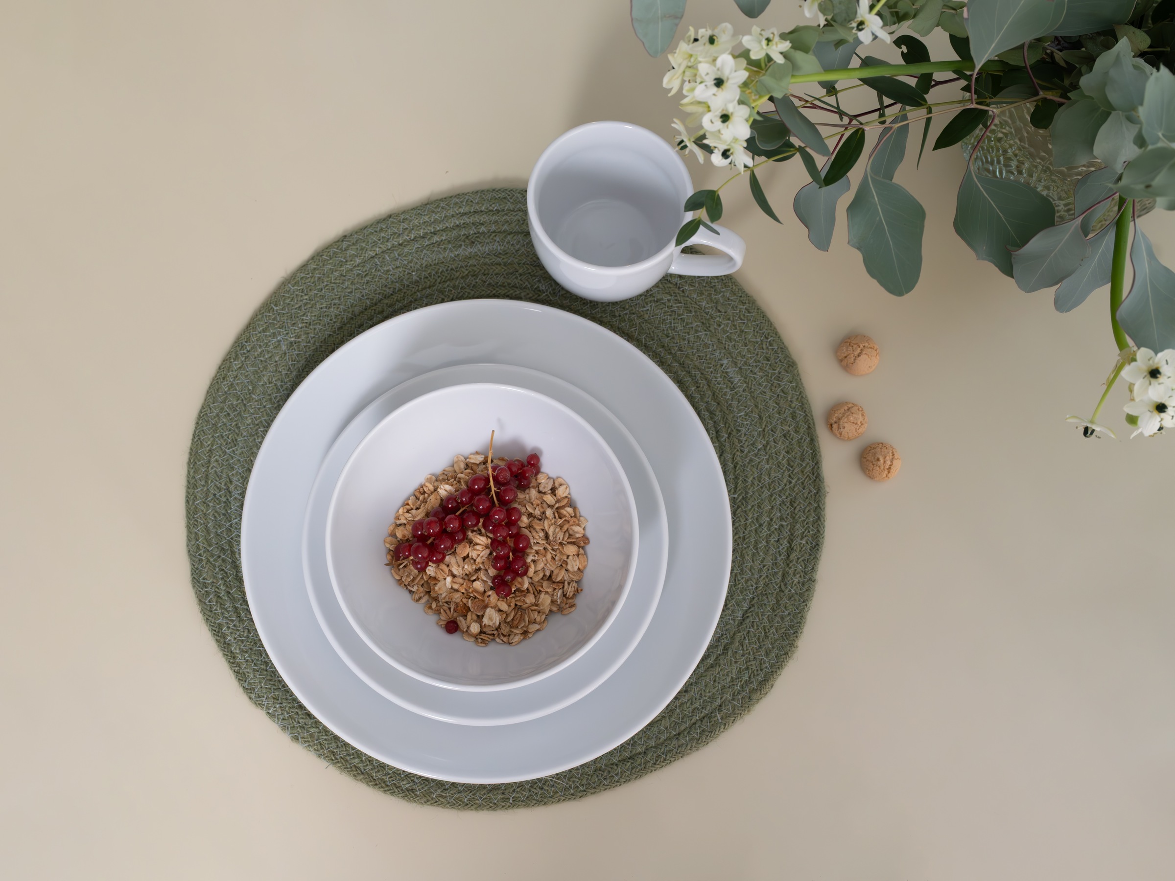 CreaTable Kombiservice »Bistrot Weiss, Service 16-tlg.« Klassisch, Zeitlos