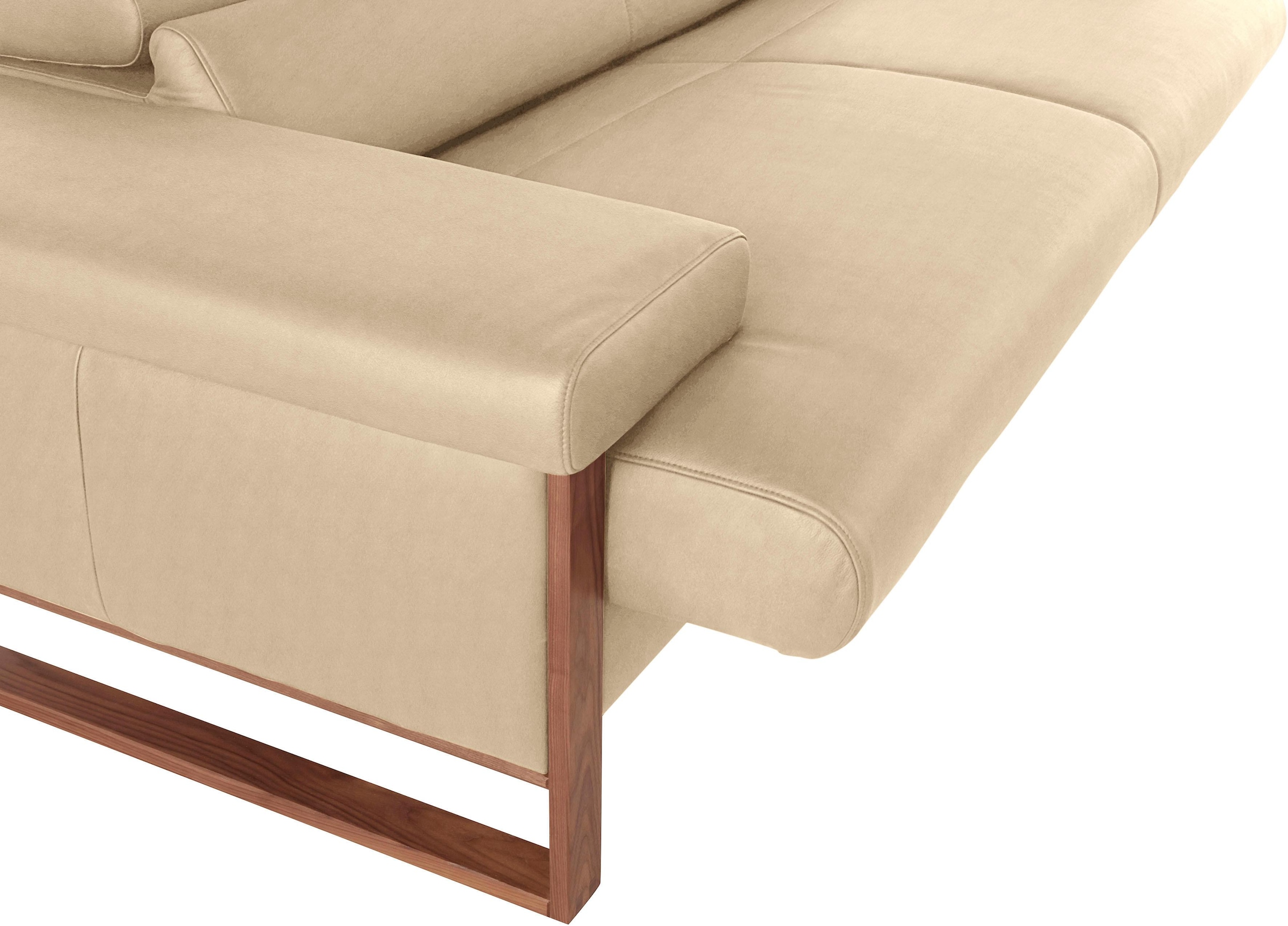 W.SCHILLIG 2-Sitzer »finn«, German Design Award 2016, Fußgestell Nussbaum natur, Breite 210 cm