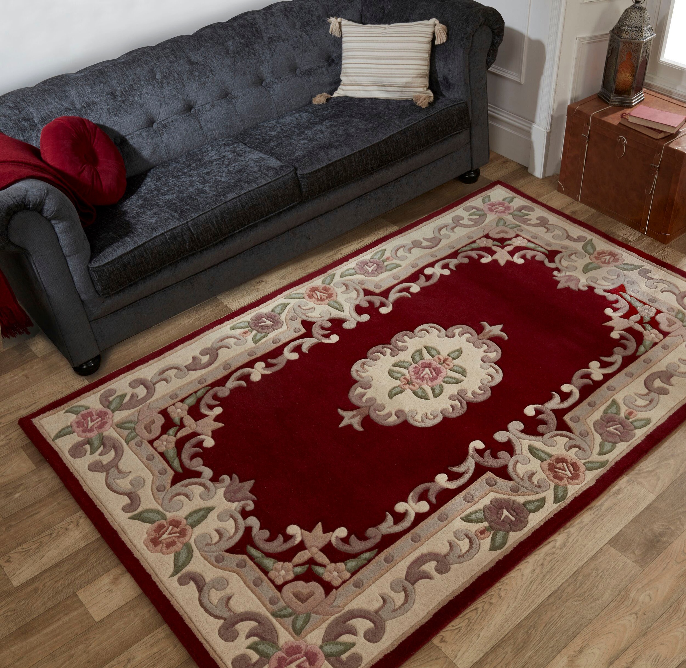 FLAIR RUGS Wollteppich »Aubusson«, rechteckig, 10 mm Höhe