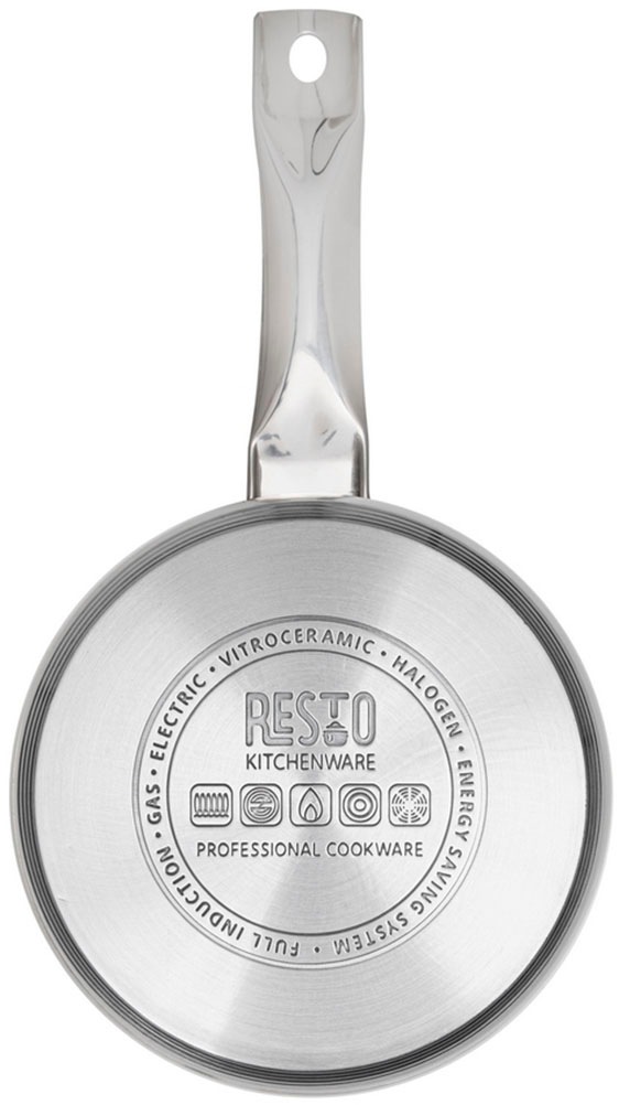 RESTO Kitchenware Kasserolle »Rigel, Soßentopf 1,9 l, energiesparend und spülmaschinenfest«, Edelstahl 18/10, (2 tlg.), mit hitzebeständigem Glasdeckel, im Geschenkkarton