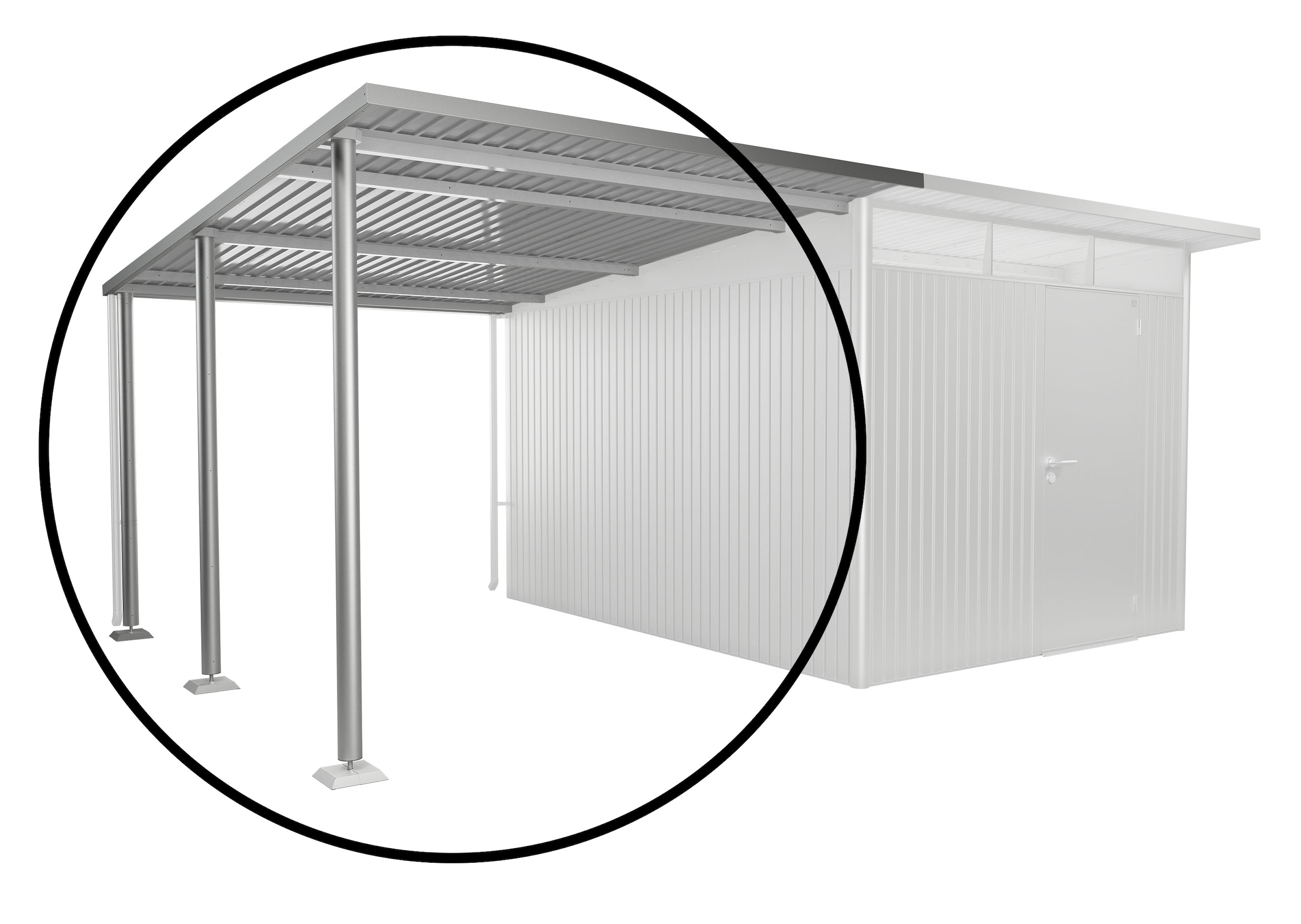 Biohort Gerätehaus-Anbaudach »für AvantGarde A4/A8 Gr. L verschiedene Farben«