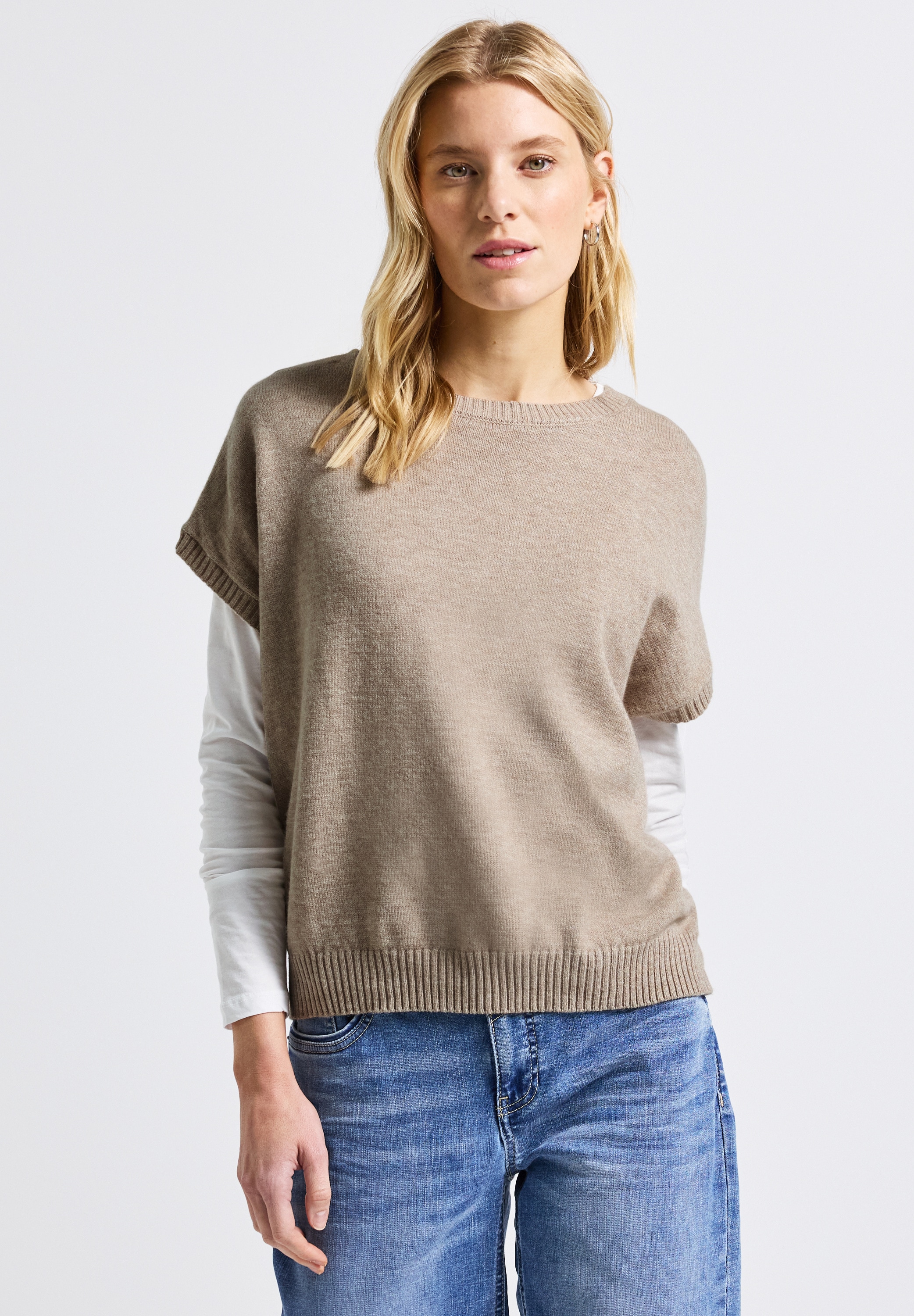 STREET ONE Kurzarmpullover aus Feinstrick günstig online kaufen