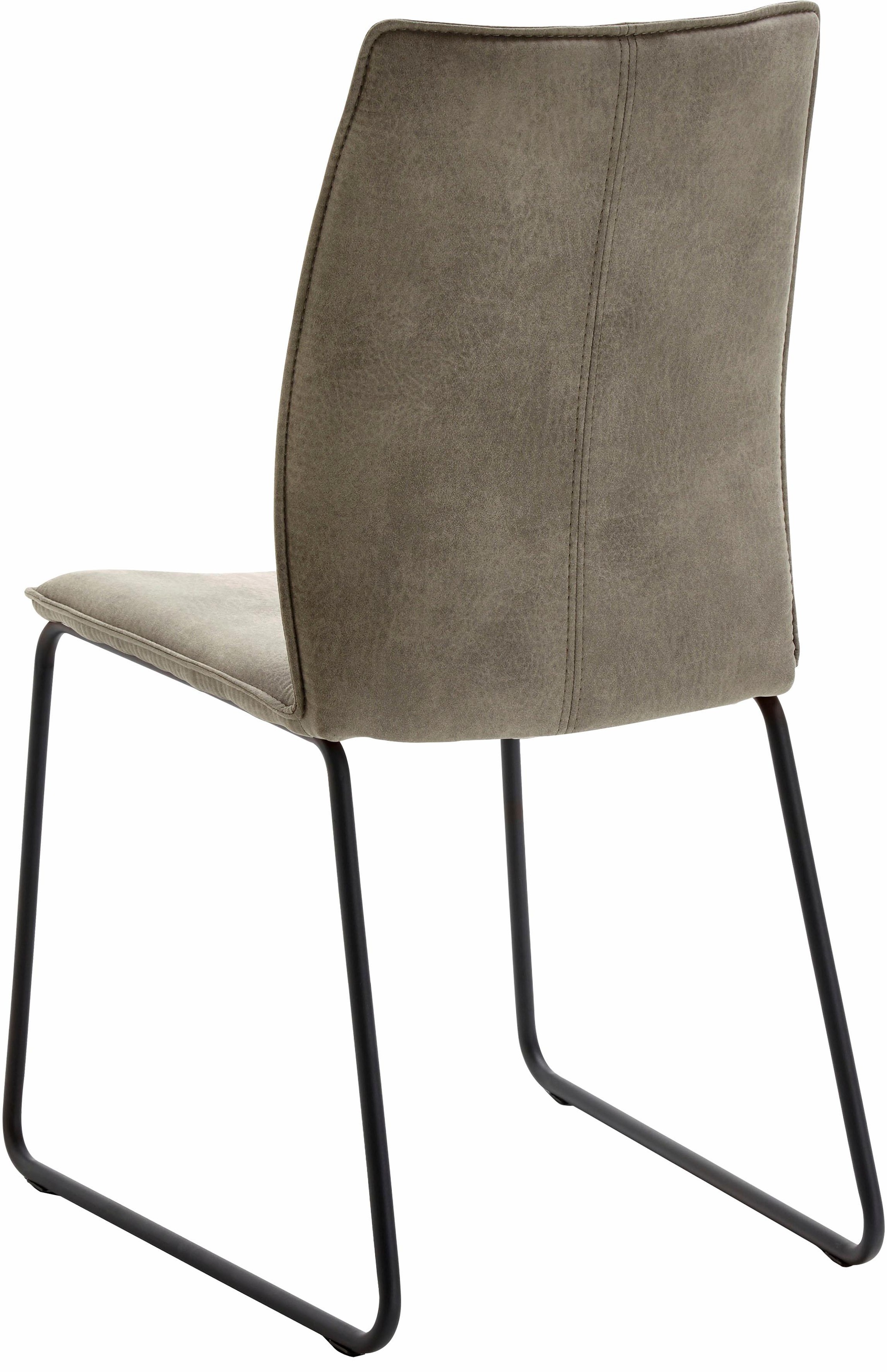 Thumbnail - NIEHOFF SITZMÖBEL Polsterstuhl "Capri" (Set) 2 Stk.Kufengestell aus Eisen, Bezug in Microfaser oder Leder