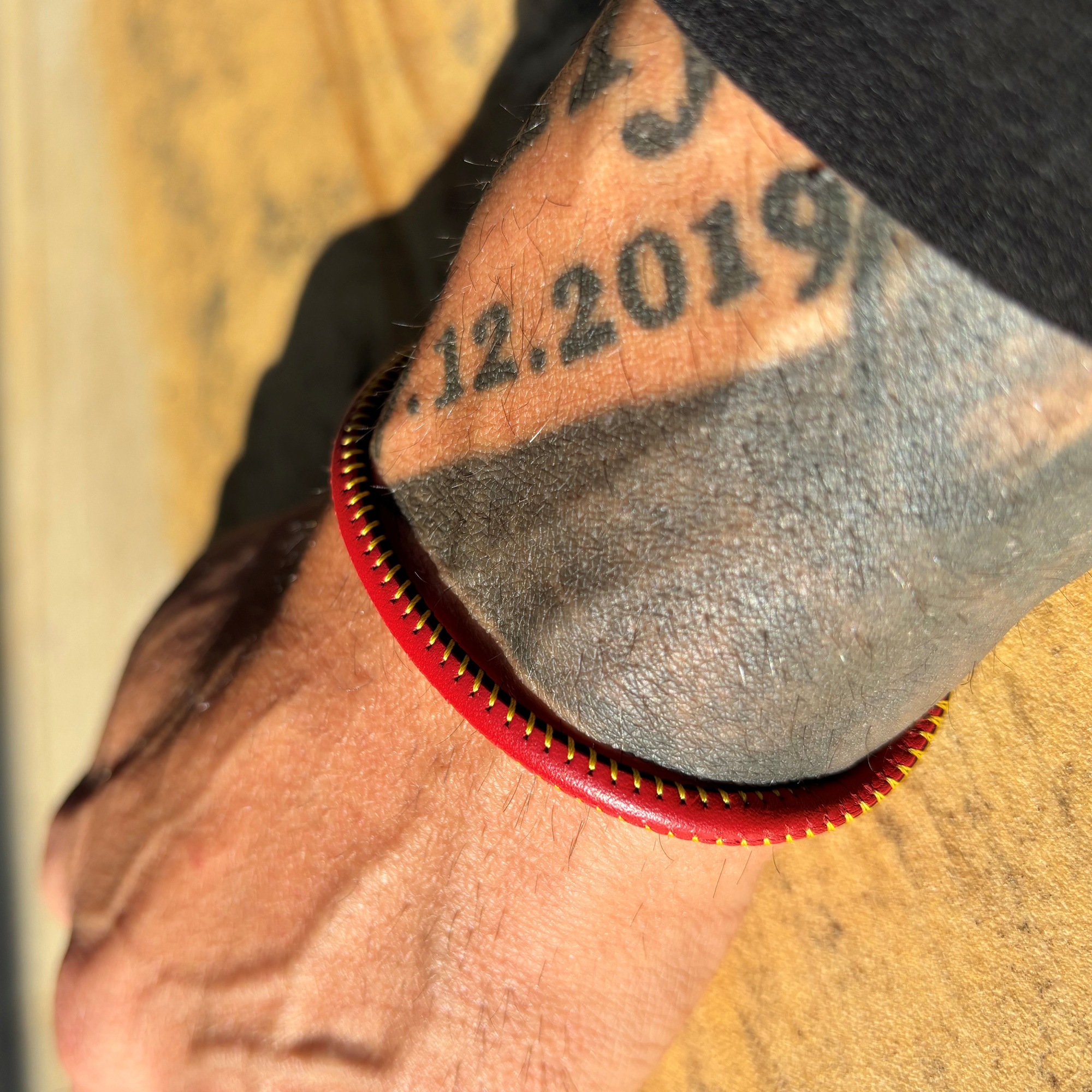 Zeeme Armband »echt Leder mit Deutschland-Farben 23cm«