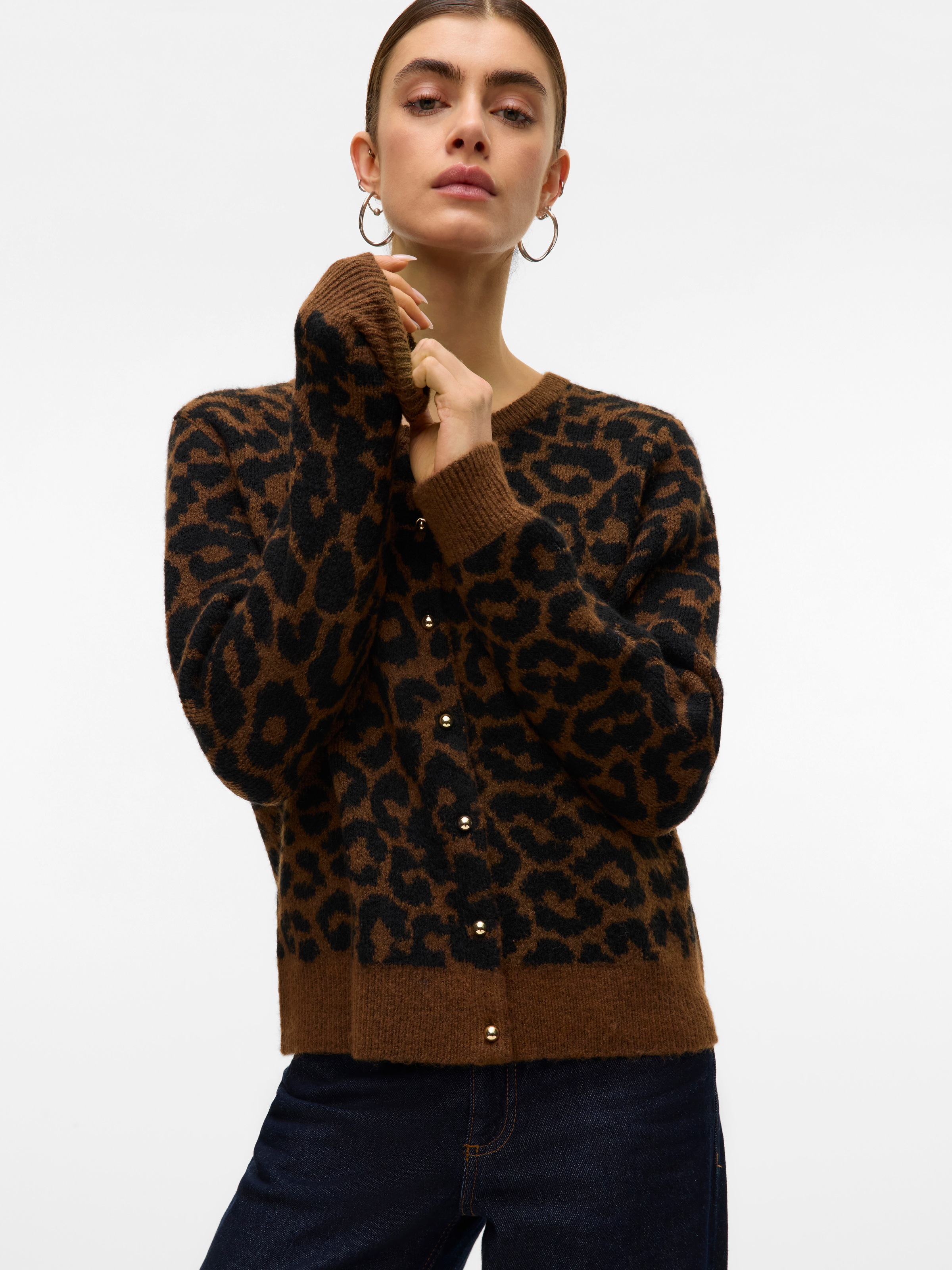 Vero Moda Strickjacke "VMNEWKAI LS O-NECK CARDIGAN BOO" günstig online kaufen