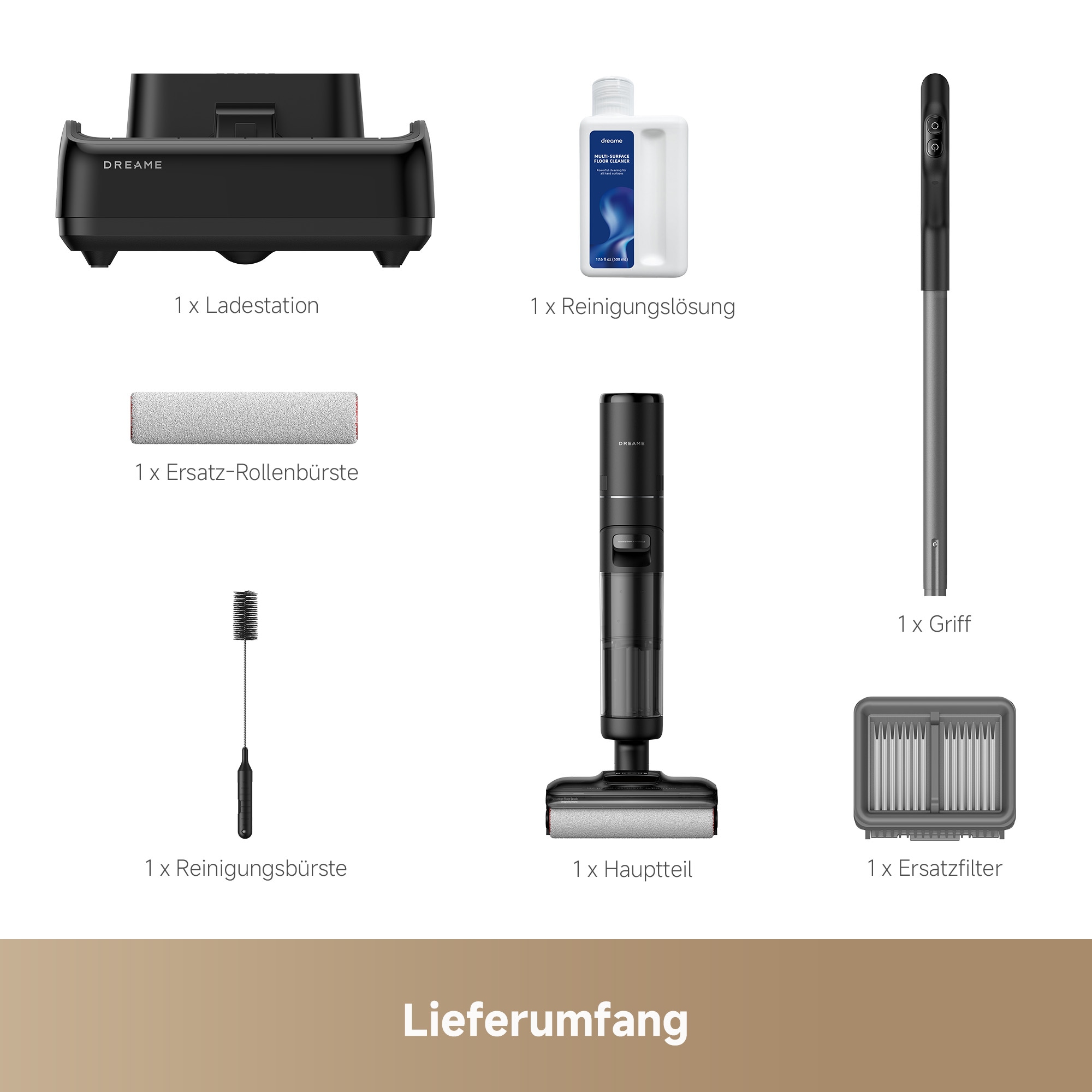 Dreame Nass-Trocken-Sauger »H12 Pro Flex Reach«, 18.000Pa Saugkraft, 180°-Design, Bürstenreinigung, Doppel-Kantenbürste
