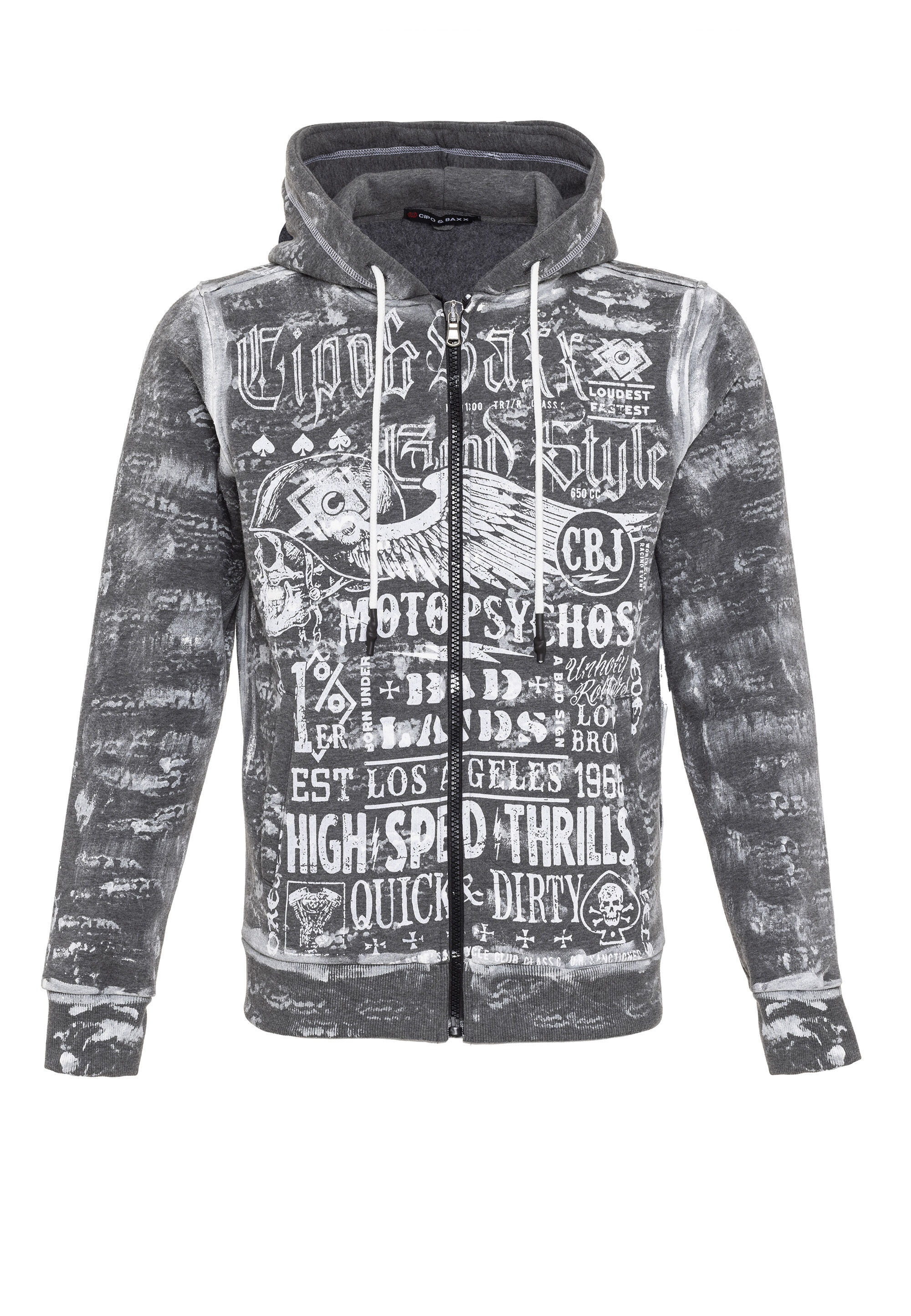 Cipo & Baxx Sweatjacke "Jacken" 1 Stk. mit auffälligem Print, CL544 günstig online kaufen