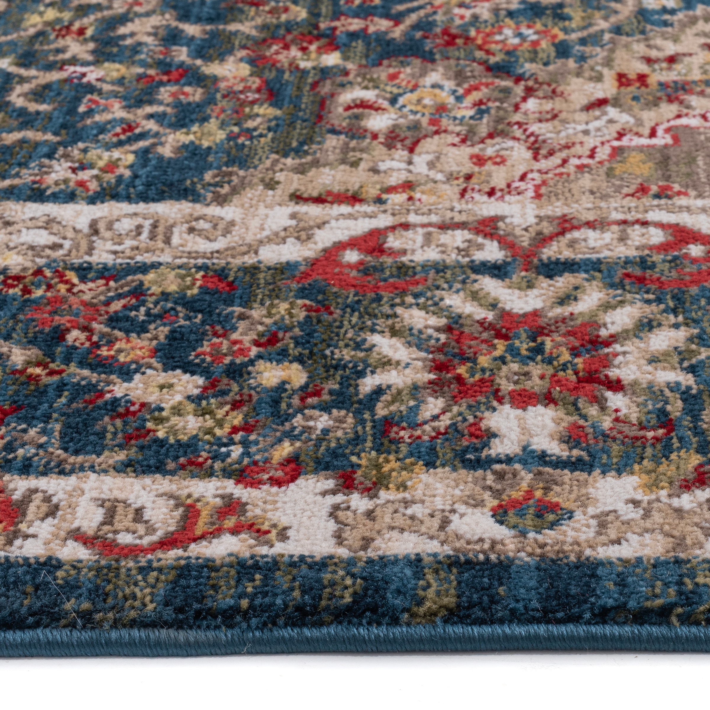 OTTO home Teppich »Molvio, mit & ohne Fransen« rechteckig 18 mm Höhe Orient-Optik, Vintage Design, weich, Wohnzimmer, Schlafzimmer