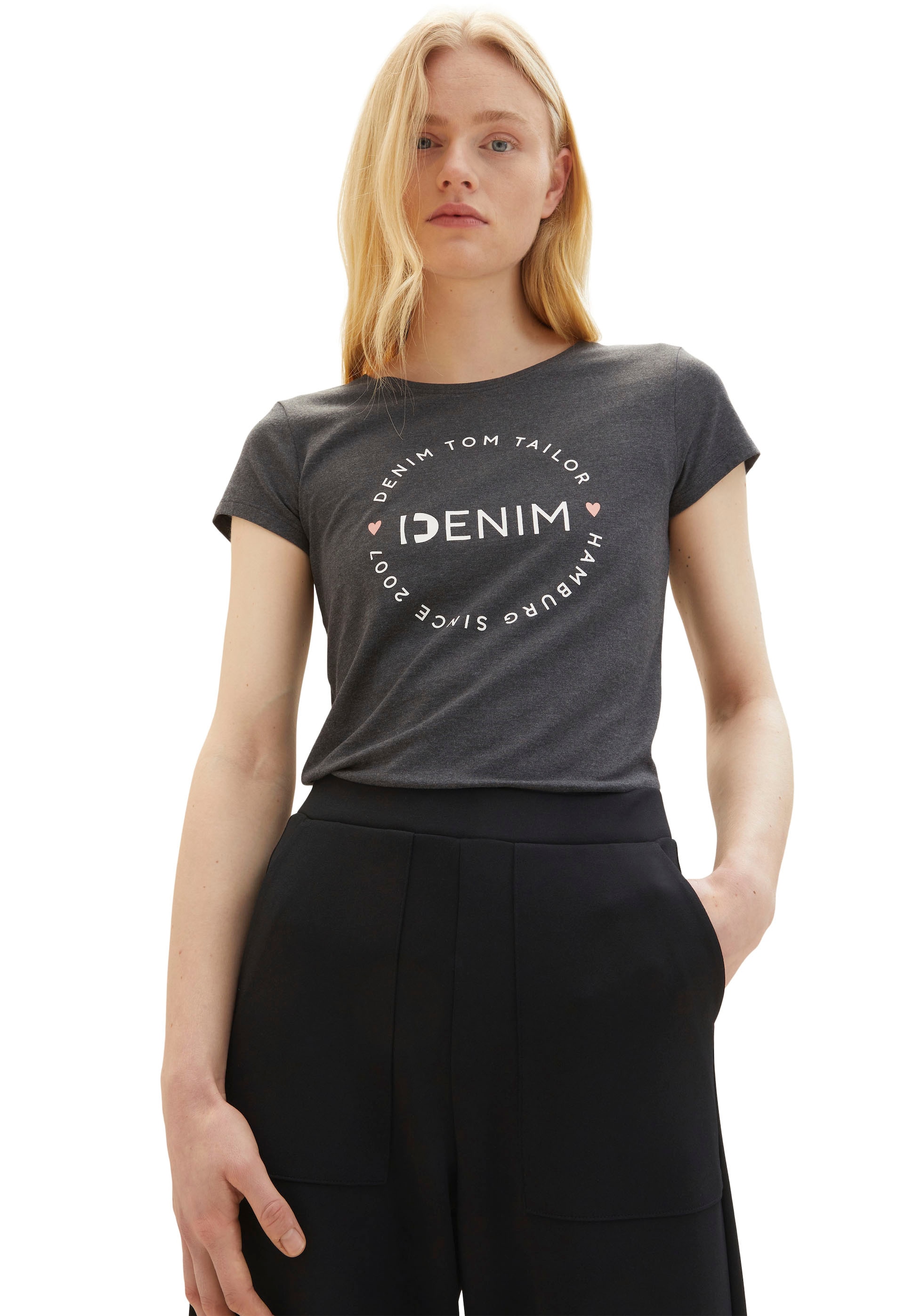 TOM TAILOR Denim T-Shirt, (Packung, 2 tlg., 2-er Pack) online bestellen |  BAUR | Sport-T-Shirts