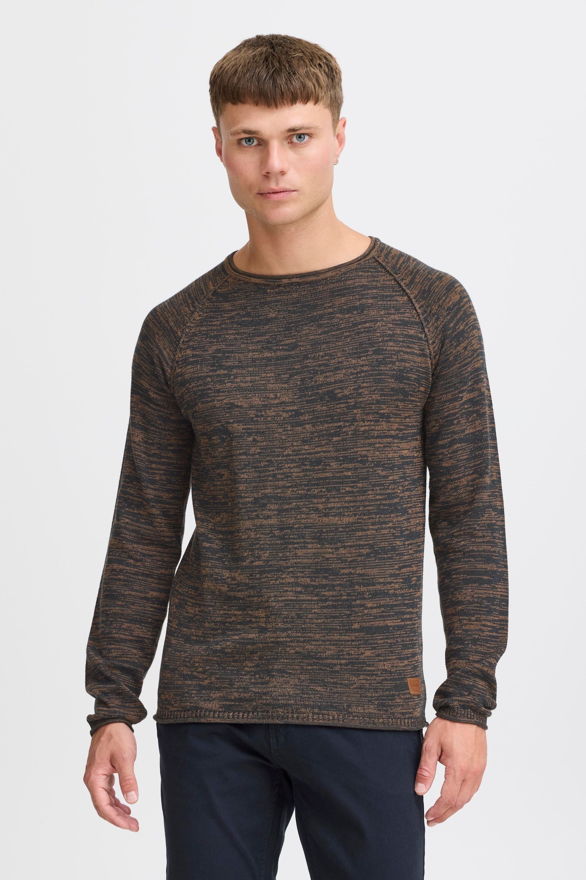 Blend Strickpullover "BHDan", Stilvoller Strickpullover mit aufgerollten Sä günstig online kaufen