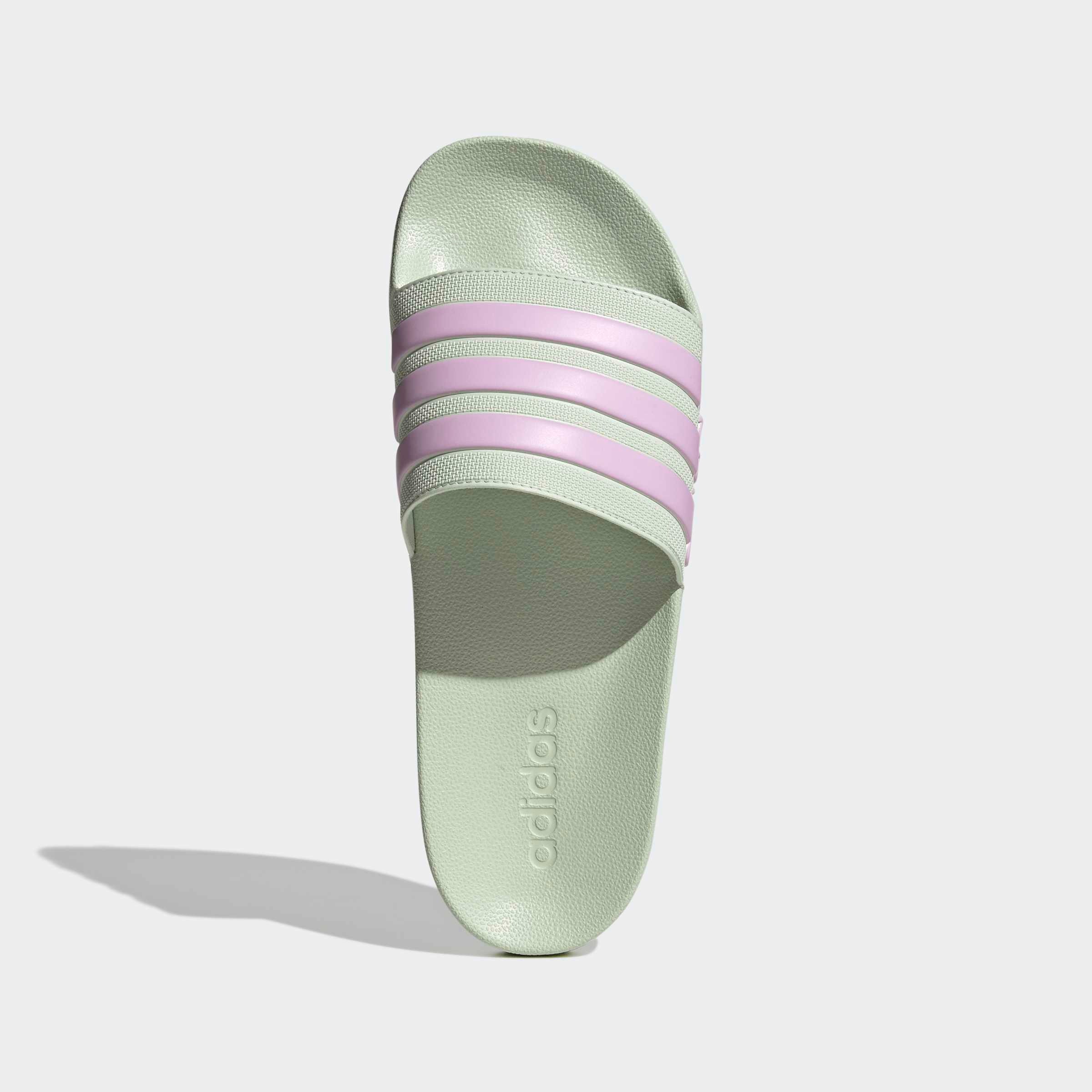 Badesandale ADIDAS SPORTSWEAR "SHOWER ADILETTE", Herren, Gr. 40,5, linen grün, bliss lila, bliss lila, Synthetik, Schuhe, Badelatschen 3