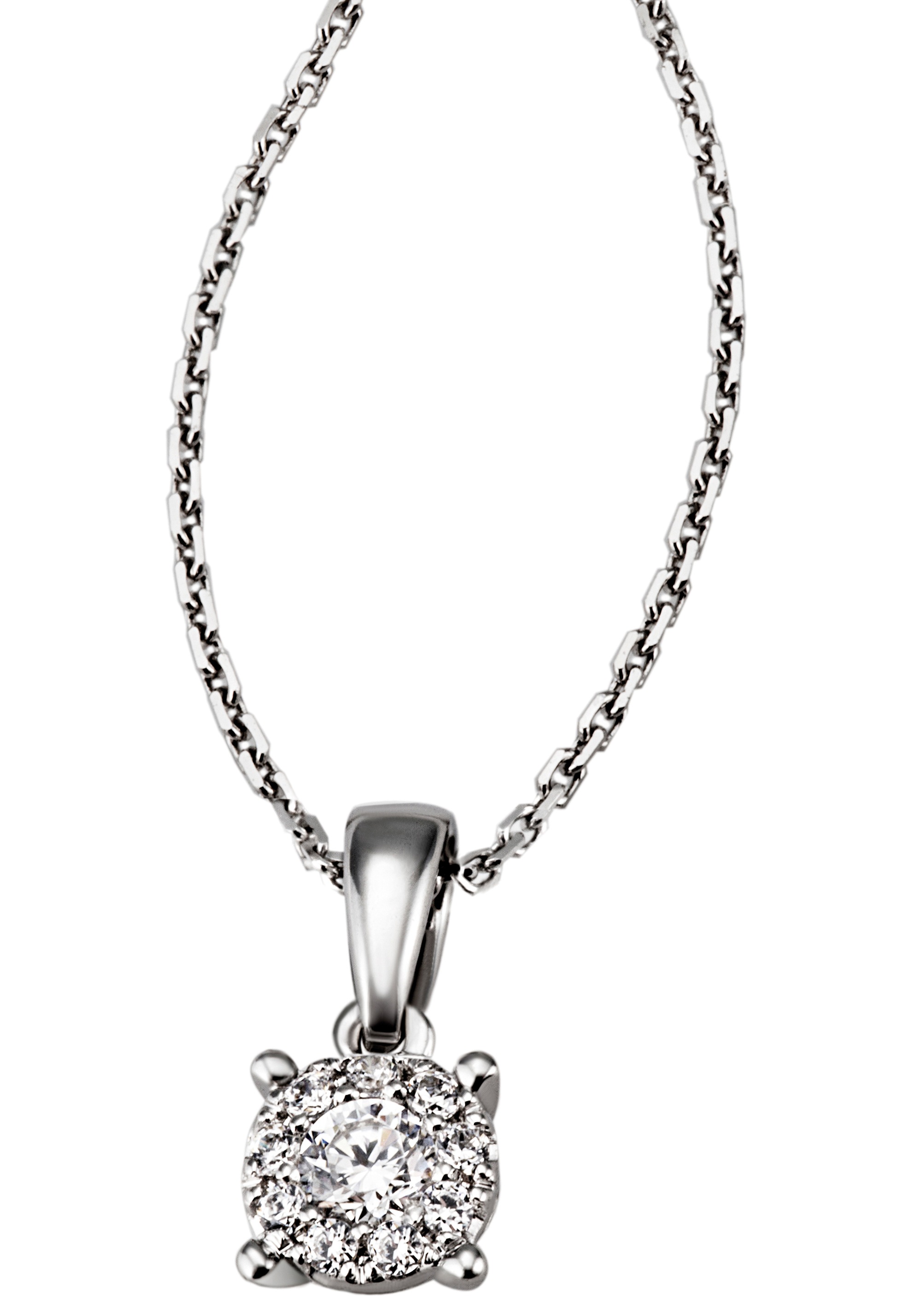 Firetti Kette mit Anhänger »Schmuck Geschenk Gold 585 Halsschmuck Halskette Goldkette Ankerkette«, mit Brillanten