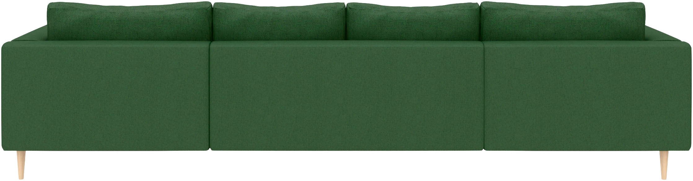 TRENDMANUFAKTUR Wohnlandschaft »Amazing, wahlw. mit Schlaffunktion & Bettkasten, Fuß Buche lackiert« Sofa in U-Form, in Cord oder Struktur, Breite 305 cm