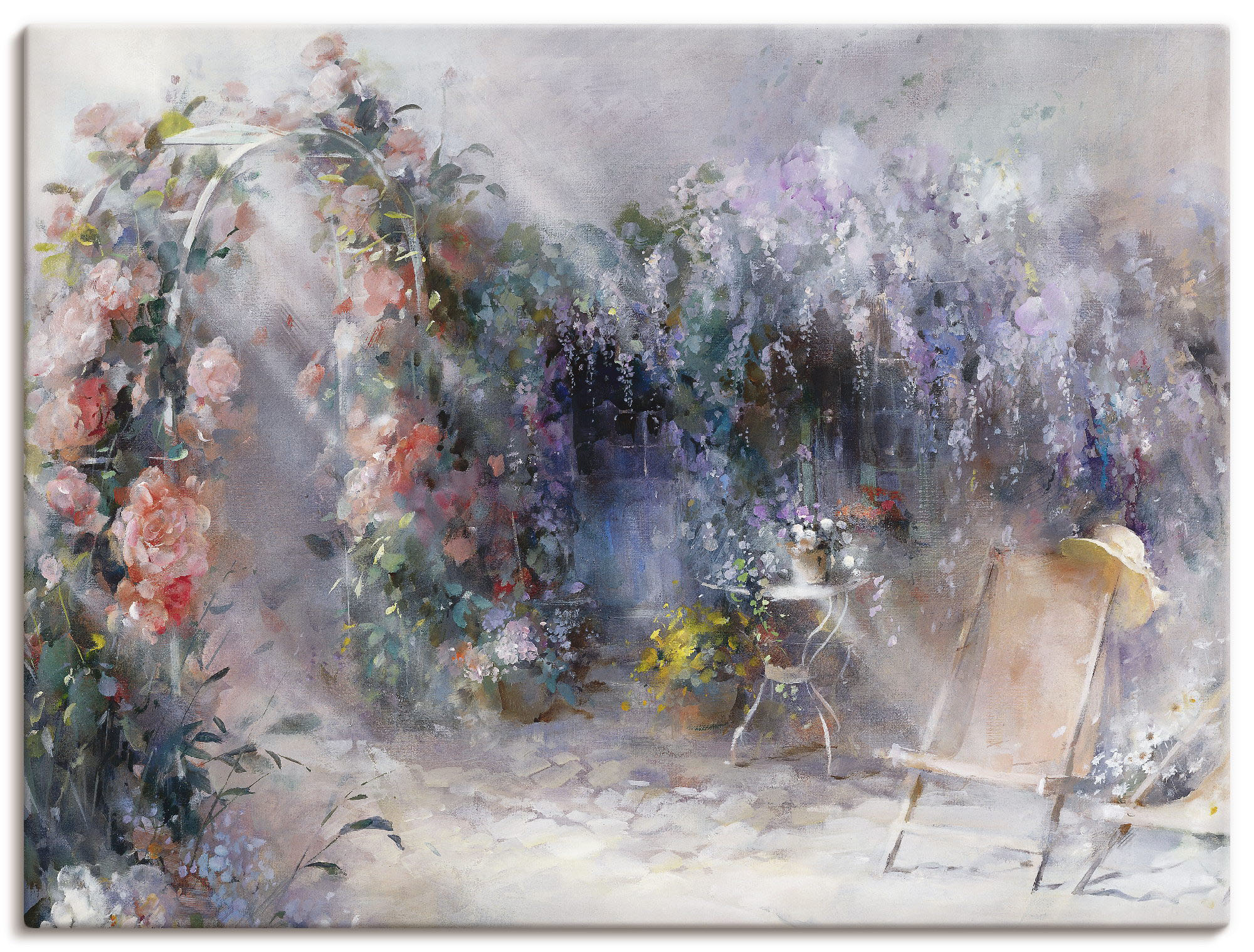 Artland Wandbild "Rosen und Flieder" Garten 1 Stk. tlg. als Leinwandbild, Poster in verschied. Größen