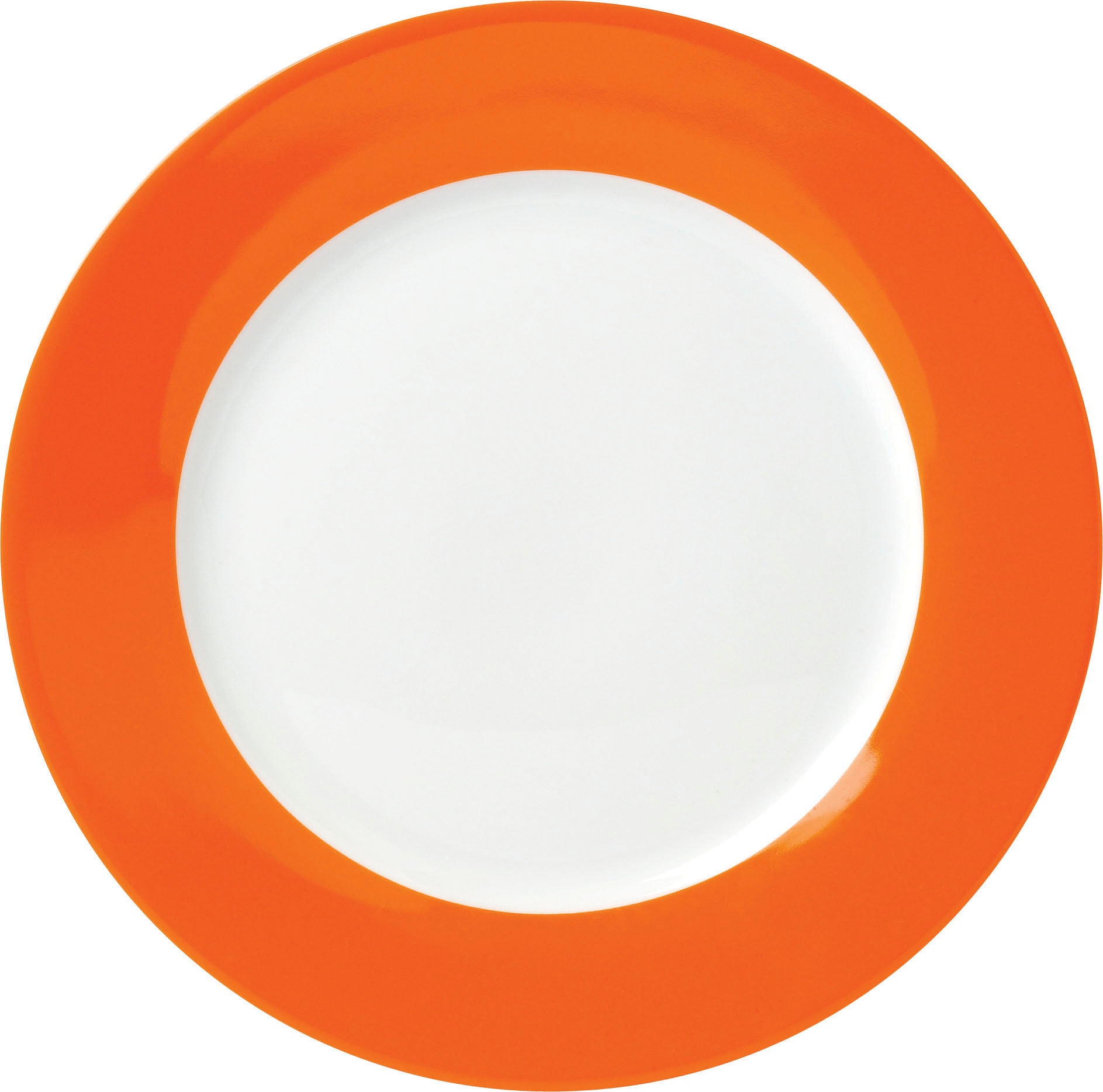 VAN WELL Speiseteller "Vario", 26,5cm, orange, Speiseteller, Porzellan, spülmaschinen- und mikrowellengeeignet, Ø 26,5 cm