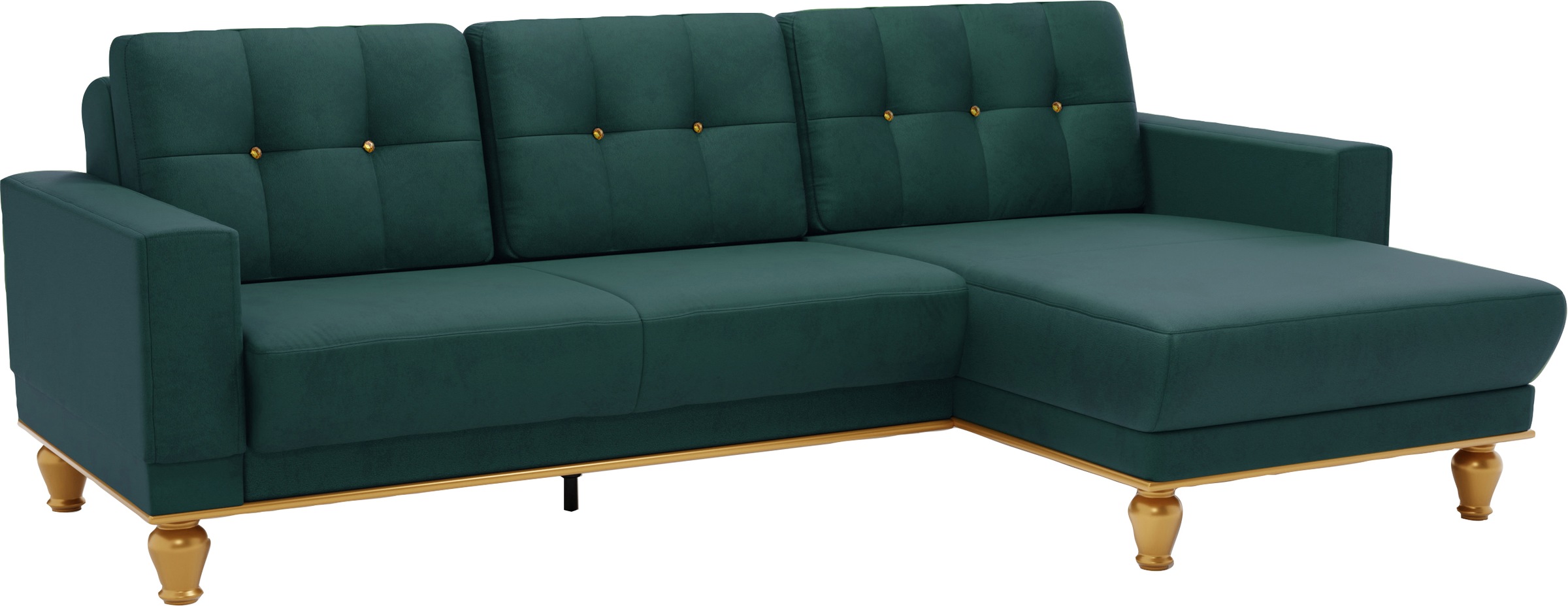 sit&more Ecksofa »Orient 5 L-Form«, mit Strass-Stein, wahlweise mit Bettfunktion und Bettkasten