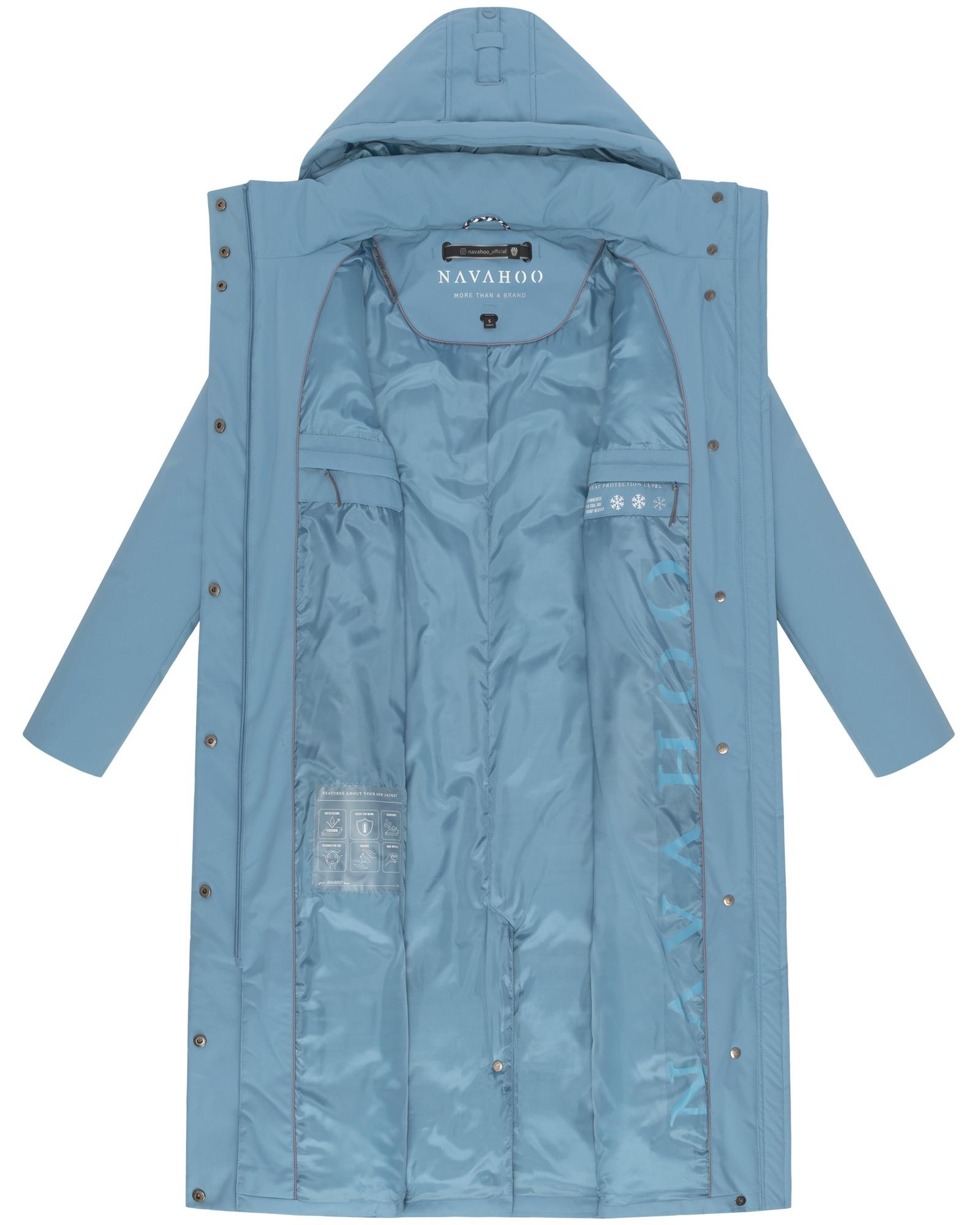 Navahoo Wintermantel »Waldbummler 14«, Wasserdichter Winterparka mit Kapuze und Taillengürtel