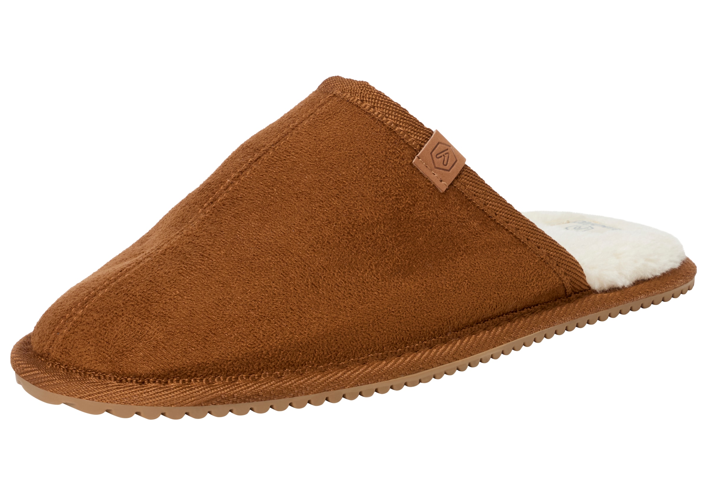Apollo Pantoffel, (2 tlg.), aus Wildlederimitat mit Gummisohle