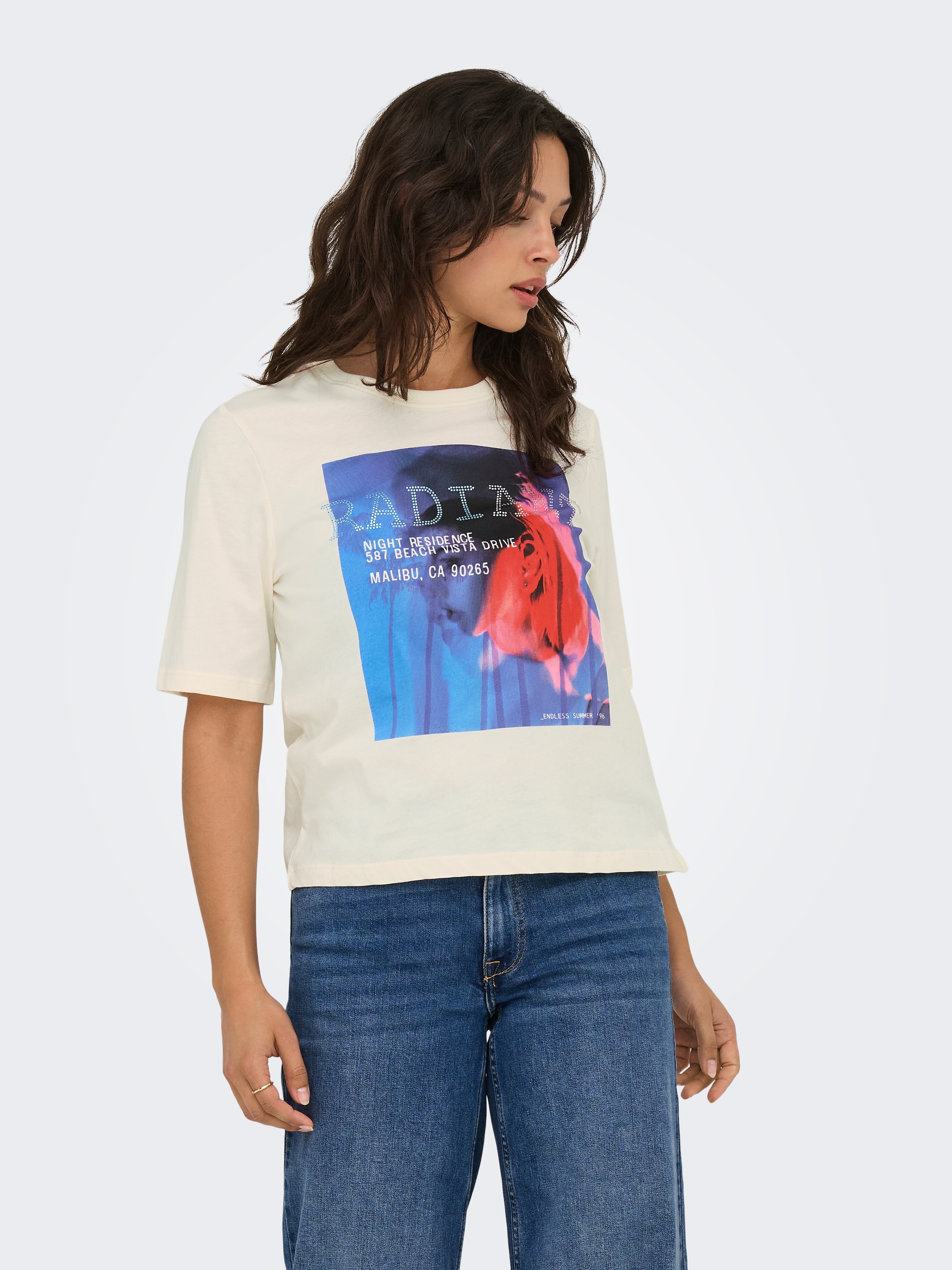 ONLY Kurzarmshirt »ONLHAVANNA LIFE S/S VIBE TOP BOX JRS«