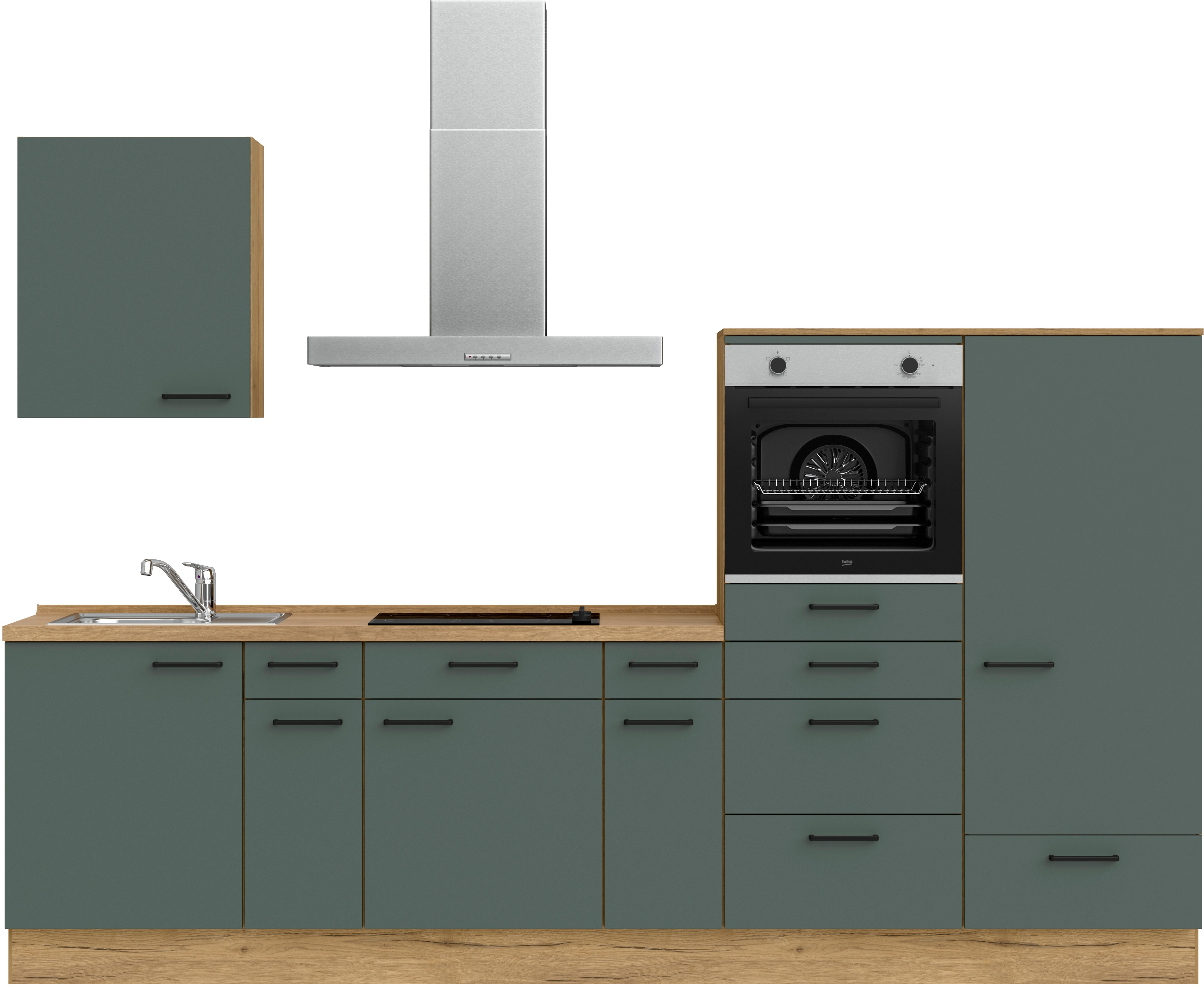 nobilia ""Easytouch I", NEU: individuell anpassbar mit gratis Profi-Beratung" vormontiert, Breite 300 cm, Ausrichtung wählbar, wahlw. mit E-Geräten