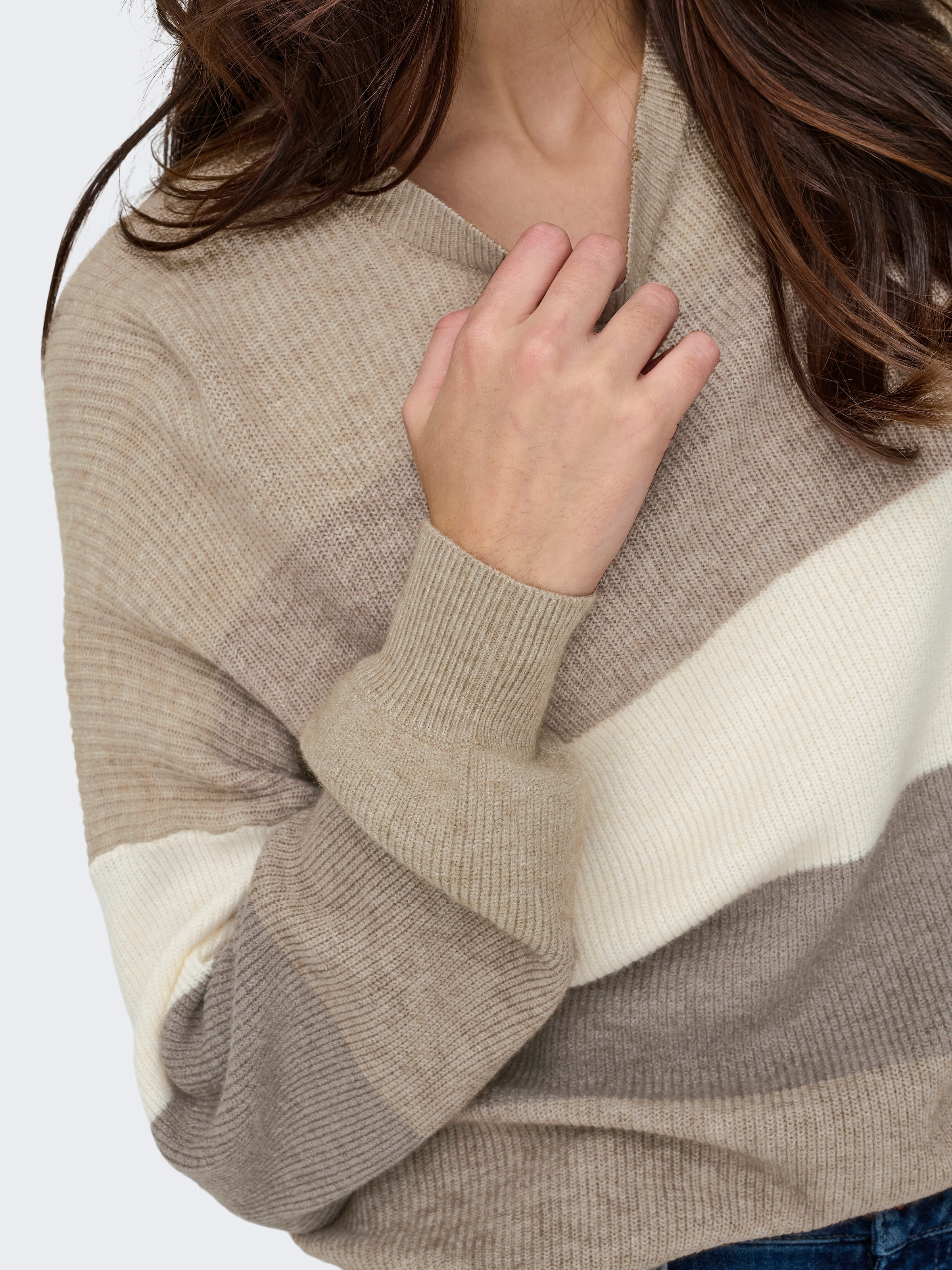 ONLY Strickpullover »ONLATIA L/S STRIPE PULLOVER KNT NOOS«