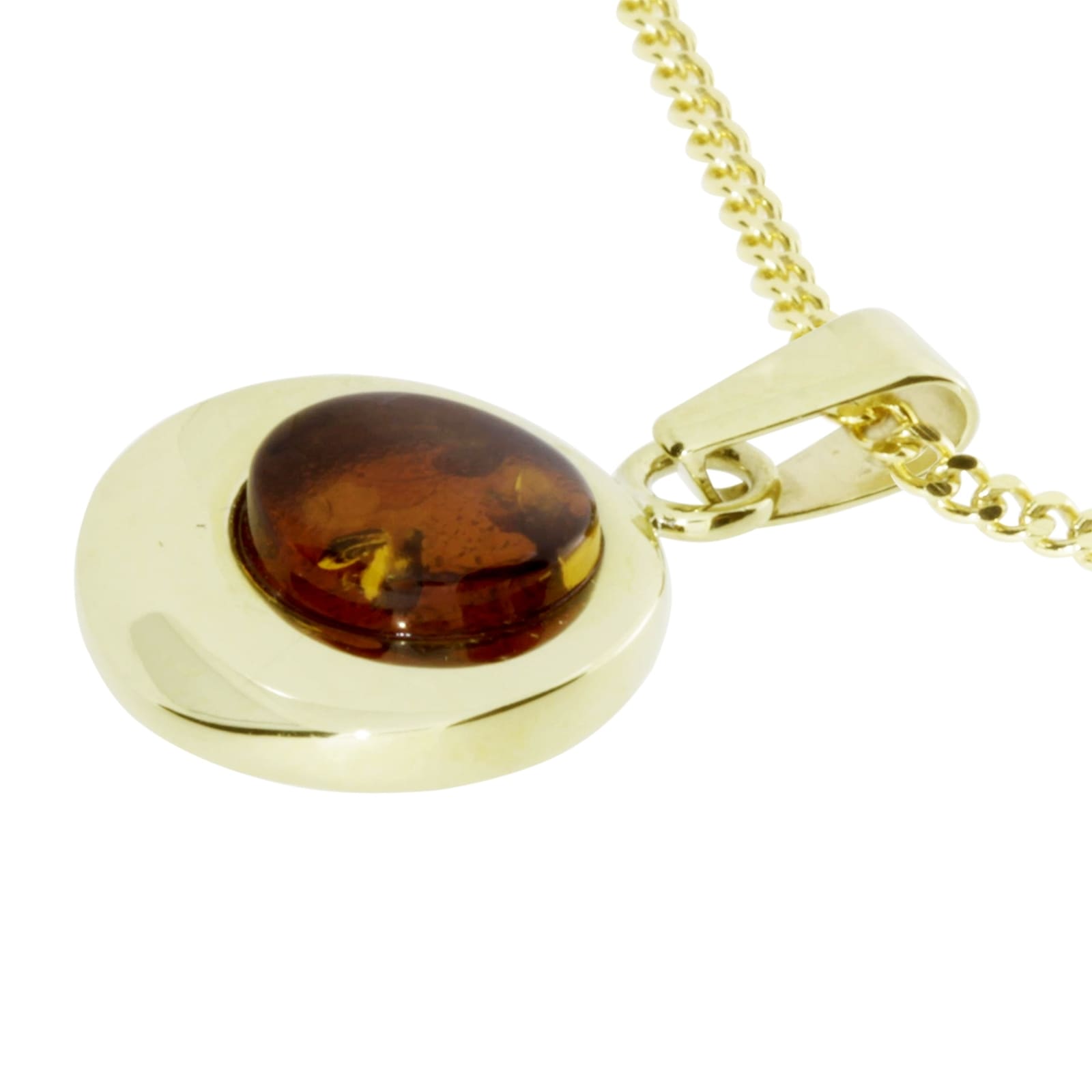 OSTSEE-SCHMUCK Kette mit Anhänger »Ostsee-Schmuck Kette mit Anhänger Alina 12 mm«, (2 tlg.)