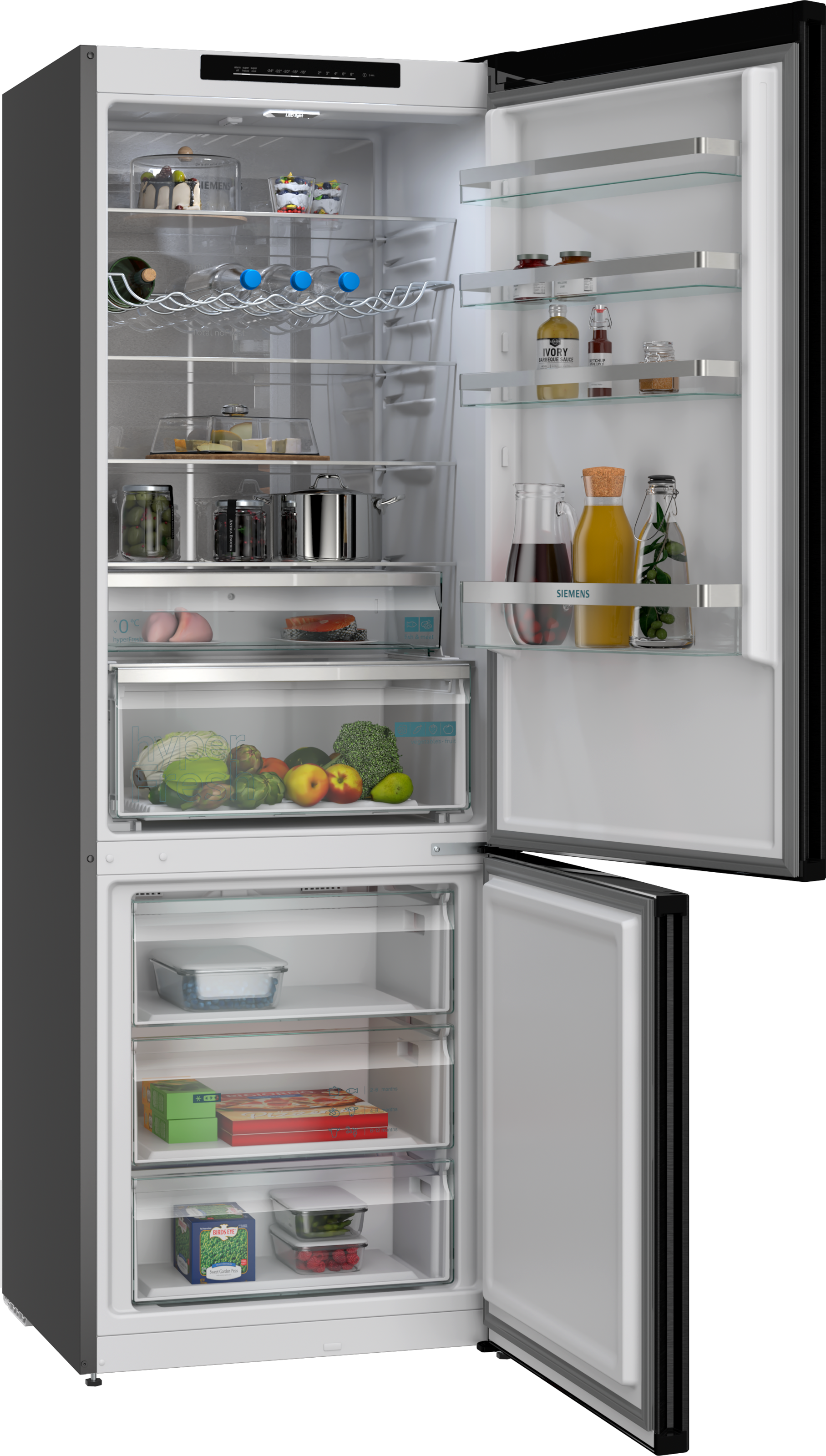 SIEMENS Kühl-/Gefrierkombination iQ300 »KG49NVXCG« 203 cm hoch 70 cm breit hyperFresh System für frisches Obst und Gemüse sowie Total noFrost