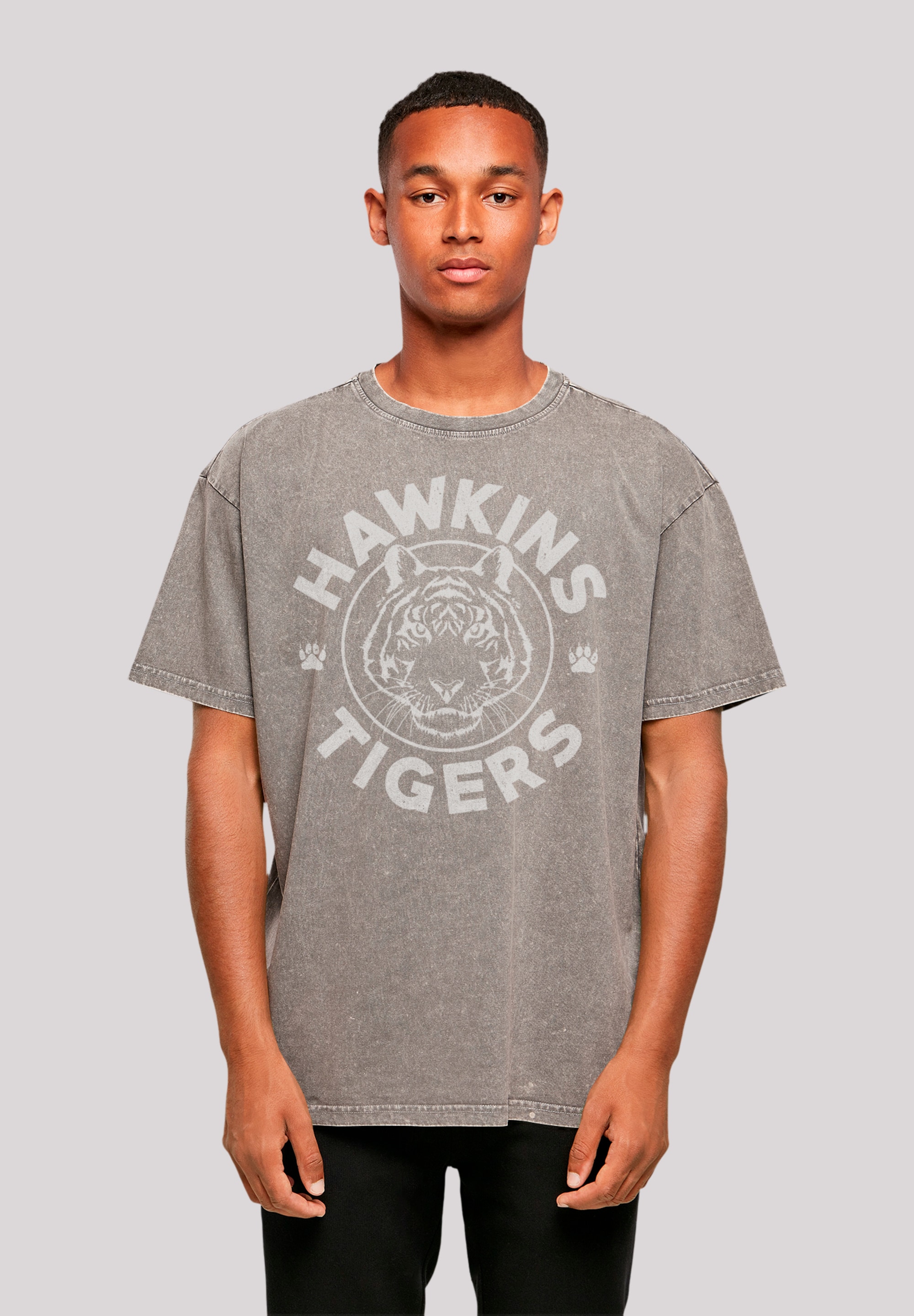 T-Shirt »Stranger Things Hawkins Grey Tiger Netflix TV Series«, Premium Qualität