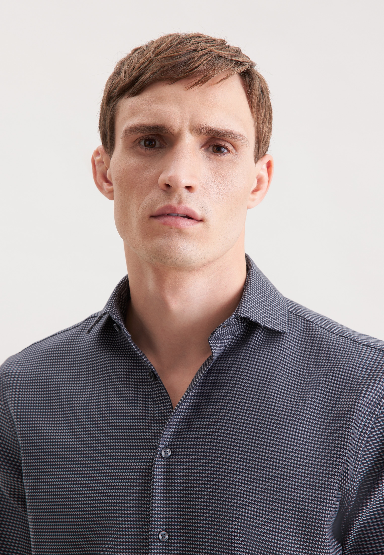 seidensticker Businesshemd »Schwarze Rose« Regular 1/1 Kentkragen Pepita