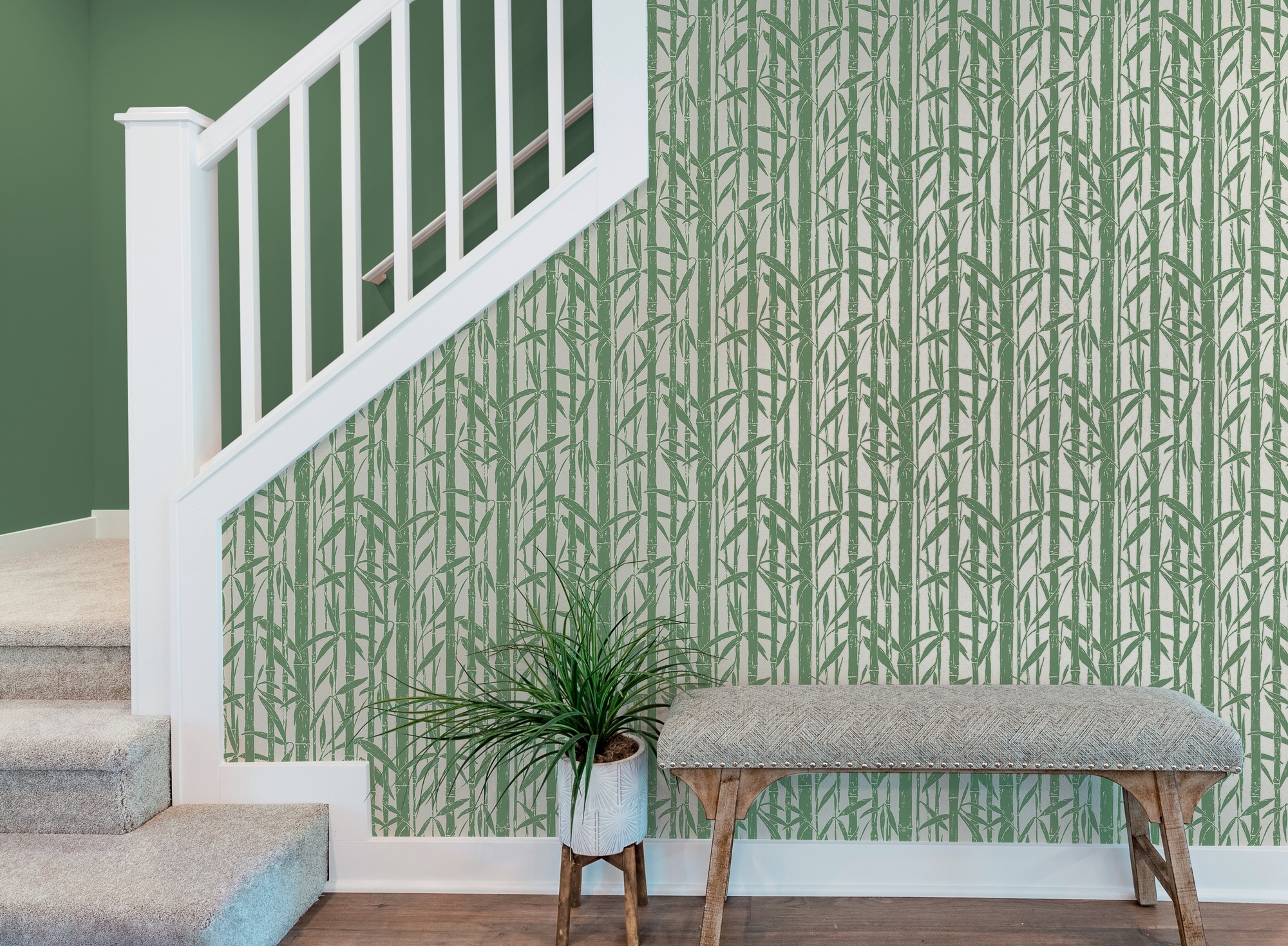 A.S. Création Vliestapete "Attractive 3 Bamboo Garden" asiatisch botanisch aufgeschäumt Metallic, glänzend, strukturiertes Muster