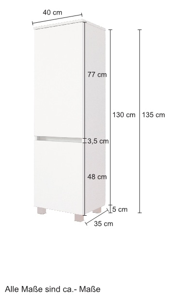 welltime Midischrank »Kaunas«, 40 cm breit, Soft-Close-Funktion