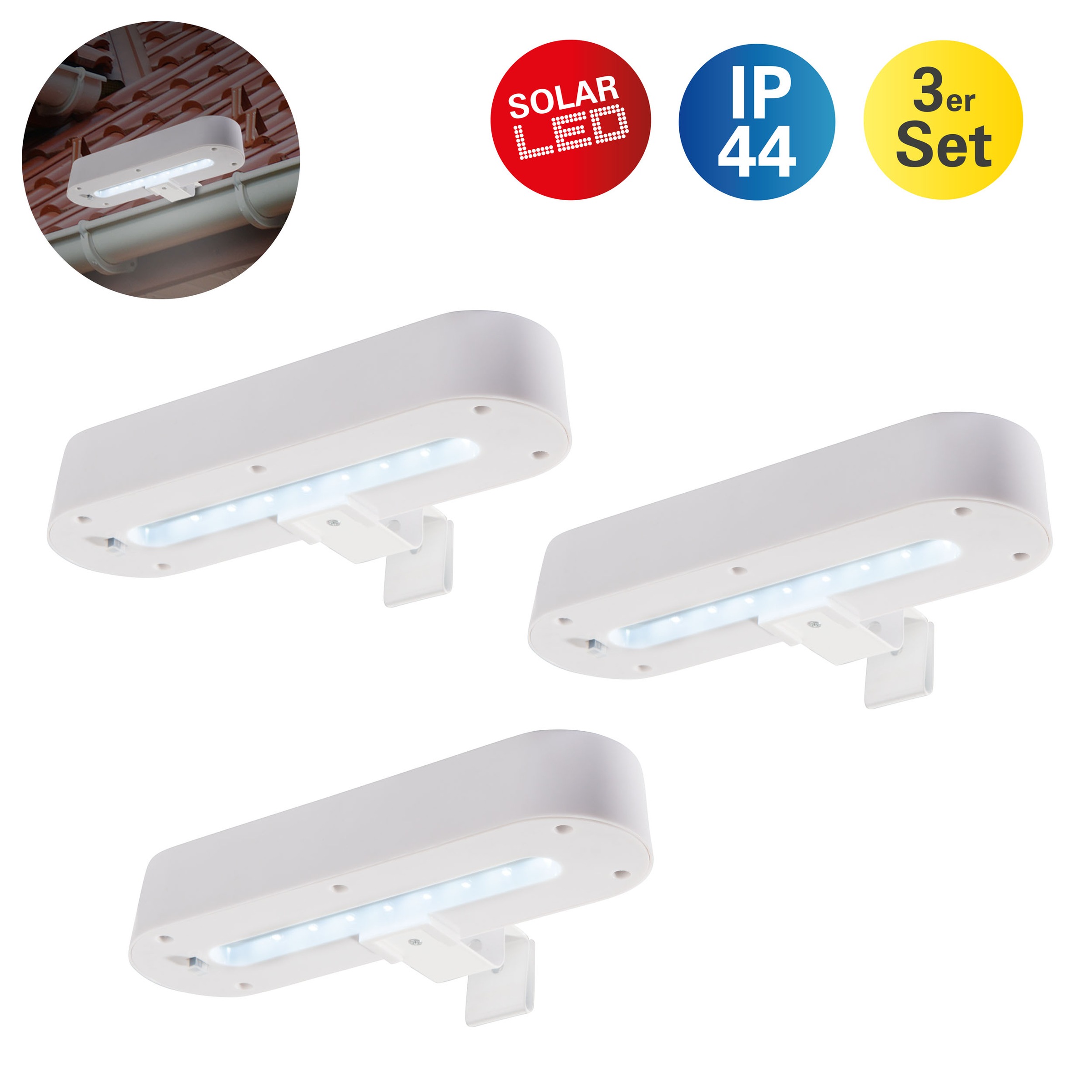näve LED Solarleuchte "Garden Light" LED-Modul 1 Stk. Neutralweiß 3er Set D günstig online kaufen