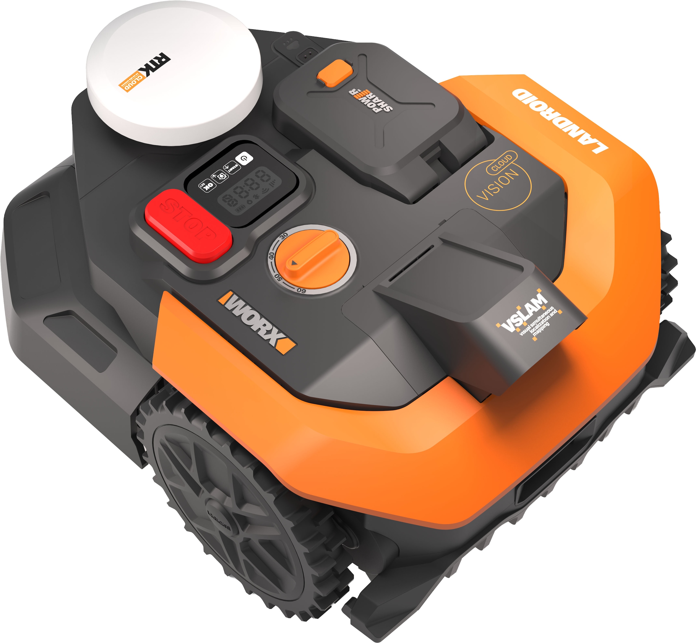 Worx Rasenmähroboter »Landroid Vision Cloud WR303E 2WD ohne Begrenzungskabel, Auto-Mapping« KI-Hinderniserkennung, VSLAM+ RTK Cloud Navigation,   App-Steuerung
