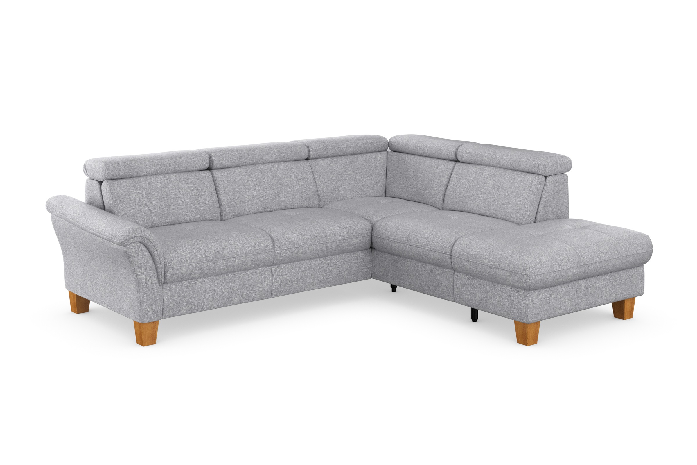 Ecksofa HOME AFFAIRE "Lindgren L-Form", silber, B:249cm H:84cm T:217cm, 100% Polyester, Sofas, Ecksofa, wahlweise mit TV-Funktion, Stauraum und Kopfteilverstellung 6