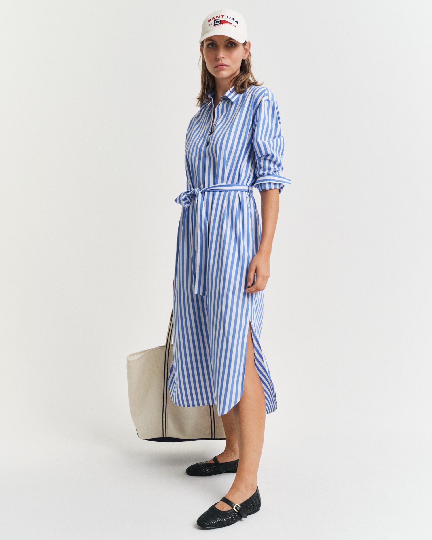 Thumbnail - Gant Hemdblusenkleid "REL STRIPED POPLIN SHIRT DRESS"