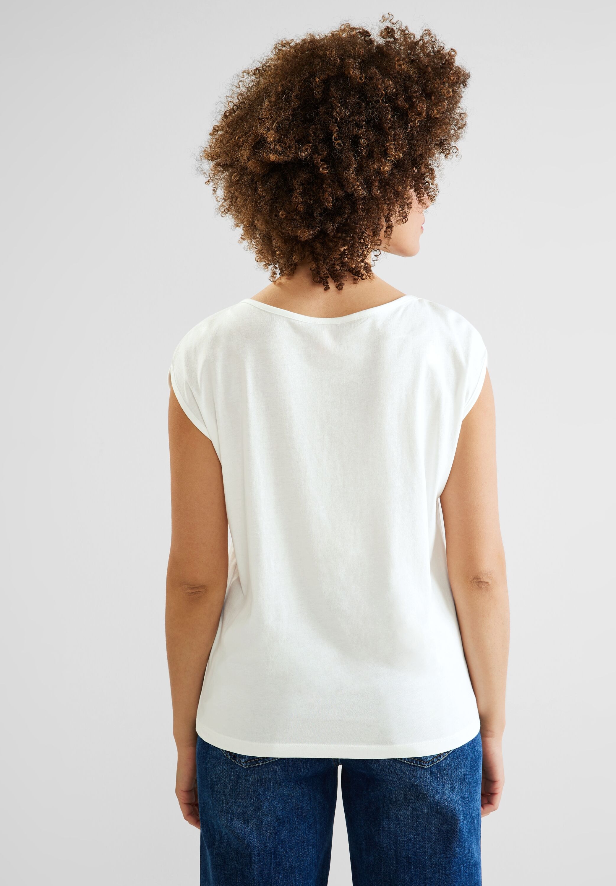 STREET ONE T-Shirt, mit U-Boot-Ausschnitt