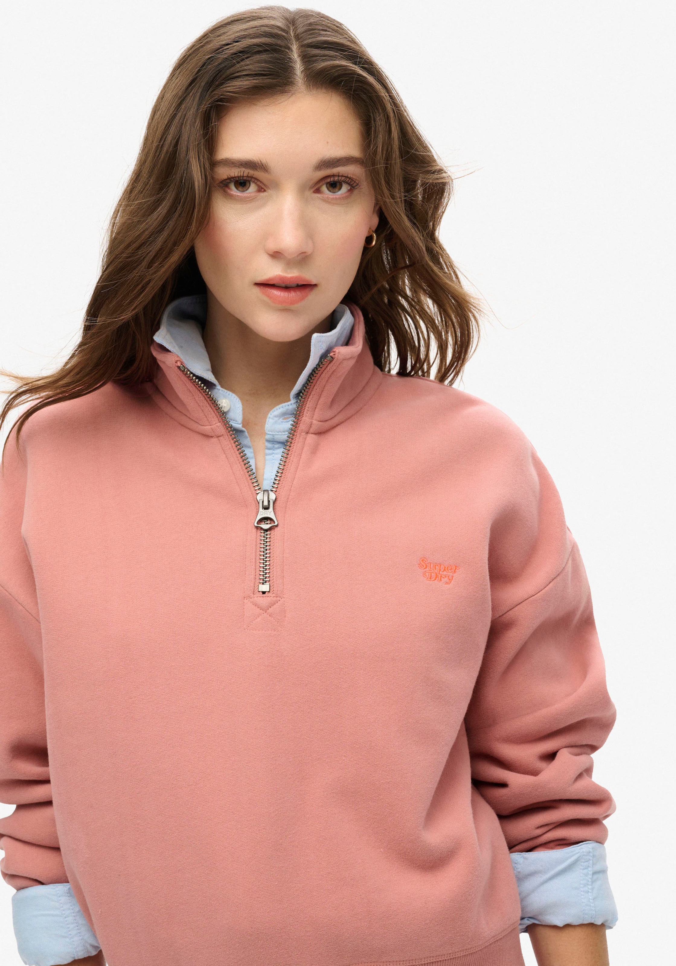 Superdry Sweatshirt ESSENTIAL HALF ZIP SWEATSHIRT günstig online kaufen