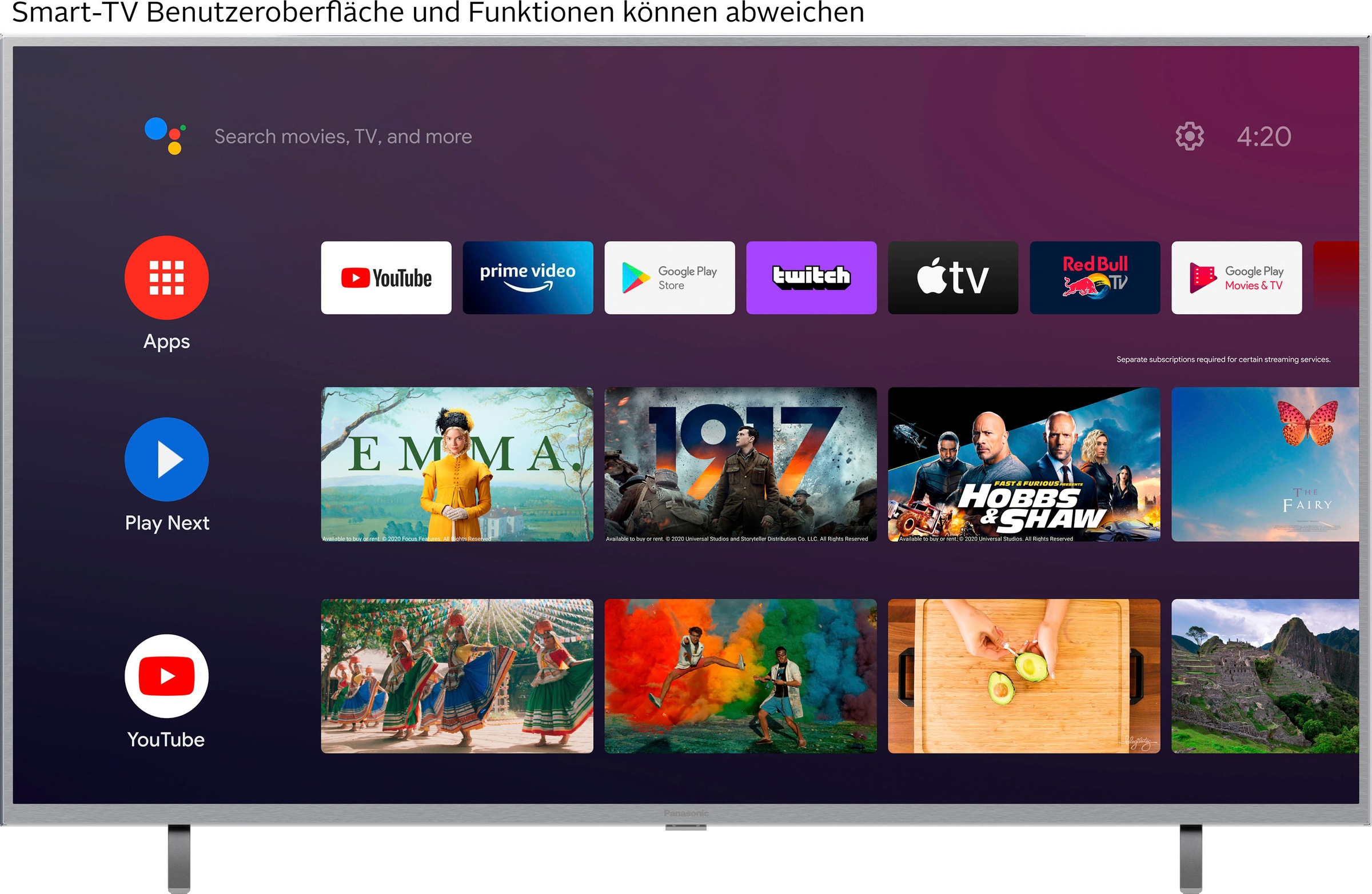 Panasonic LED-Fernseher »TX-50LXW724«, 4K Ultra HD, Smart-TV-Android TV