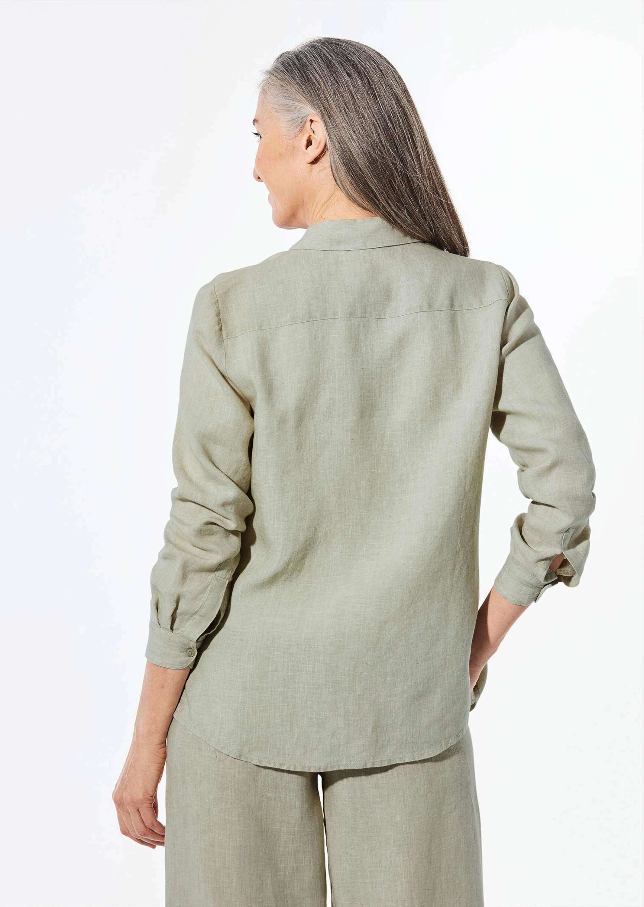 GOLDNER Langarmbluse »Leinenbluse Leinenbluse«