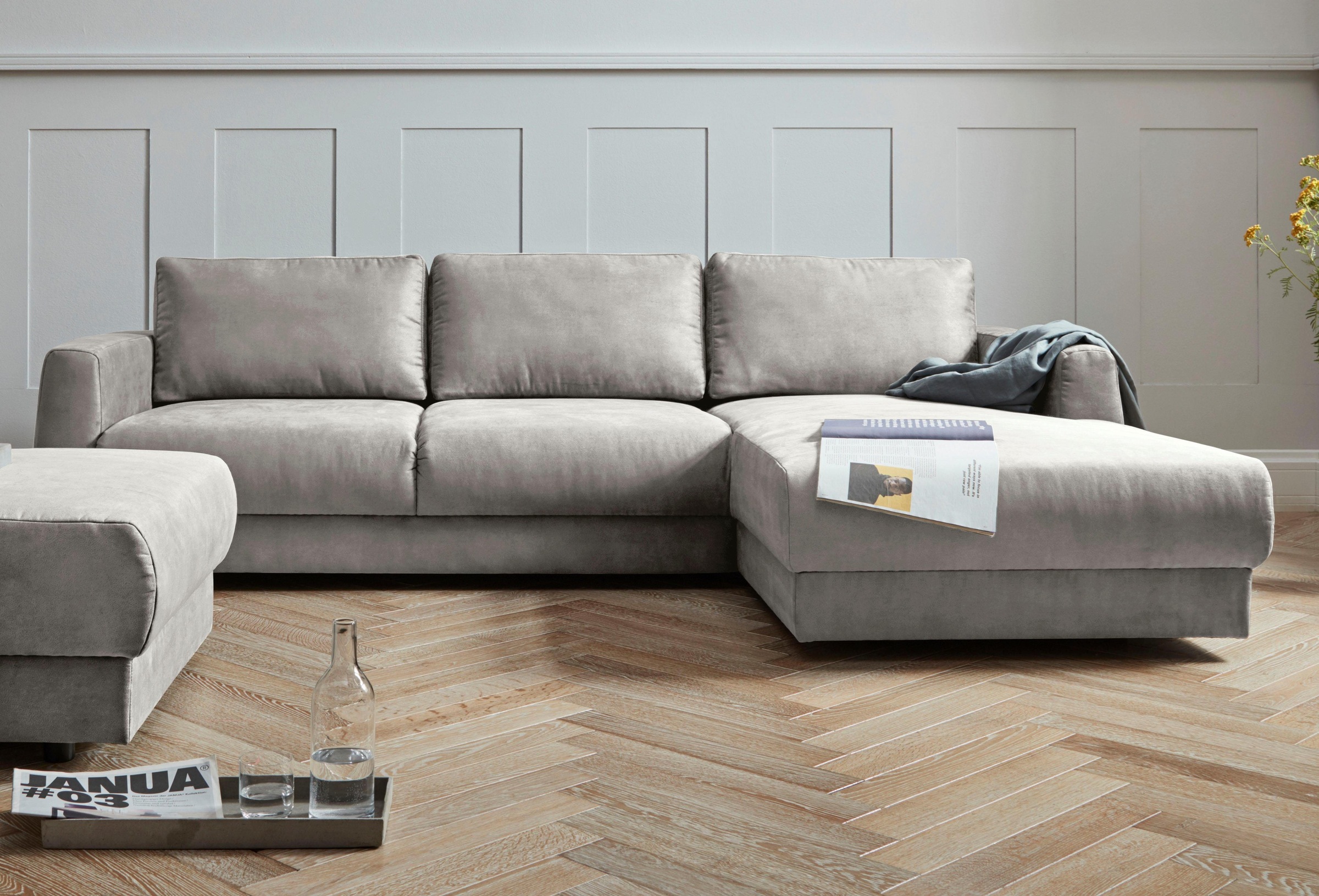 OTTO home Ecksofa "Hobro L-Form" in 3 Bezugsqualitäten in vielen Farben, De günstig online kaufen