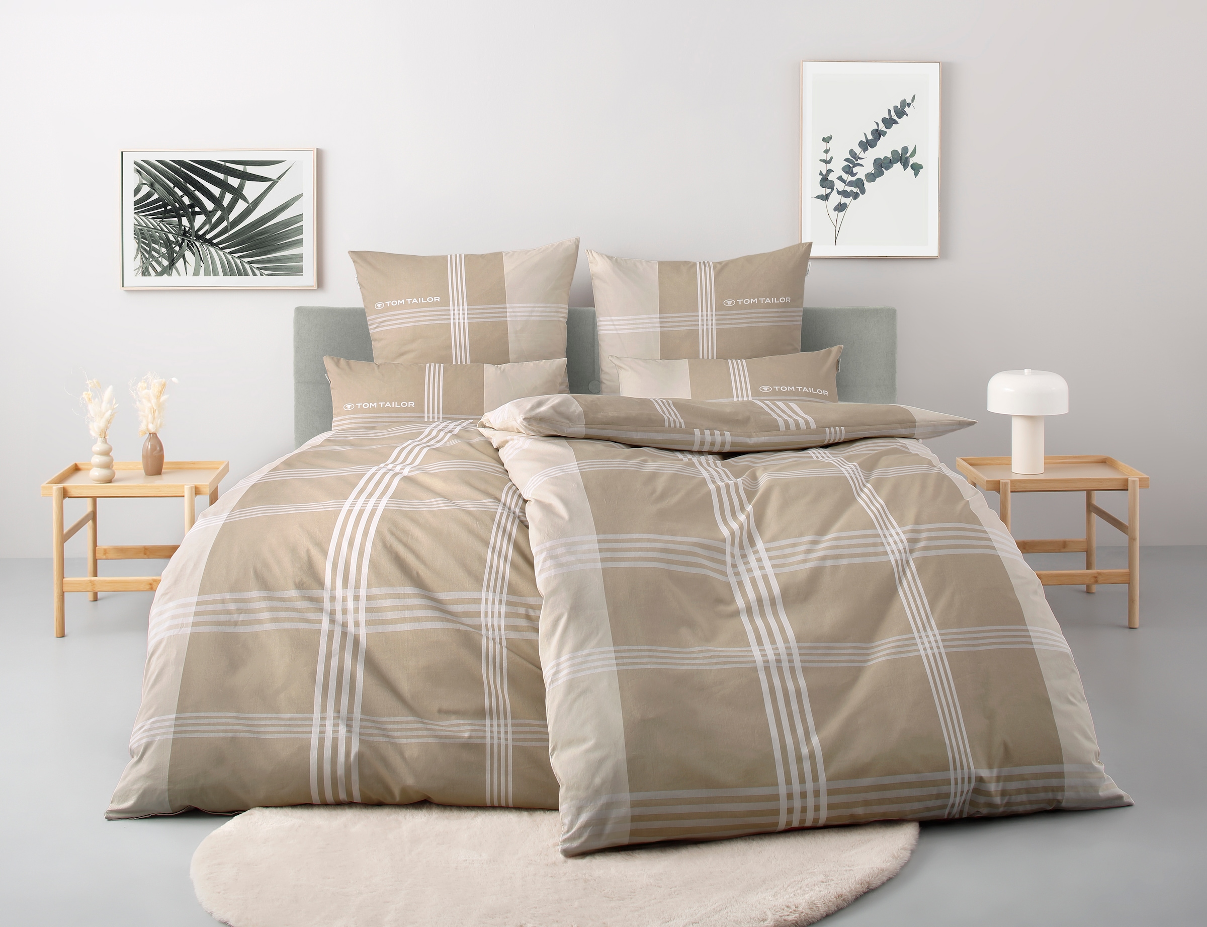 TOM TAILOR HOME Bettwäsche "Ole" 2 Stk. karierte Bettwäsche aus Baumwolle, günstig online kaufen