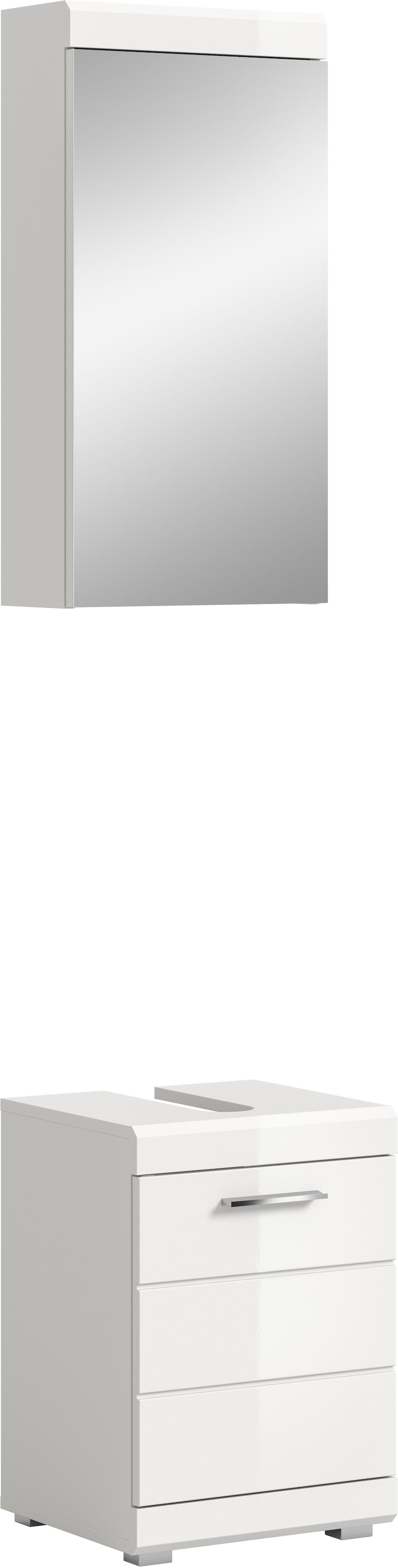 welltime Badmöbel-Set "SIENA, 2-teilig, Waschbeckenunterschrank & Spiegelschrank"
