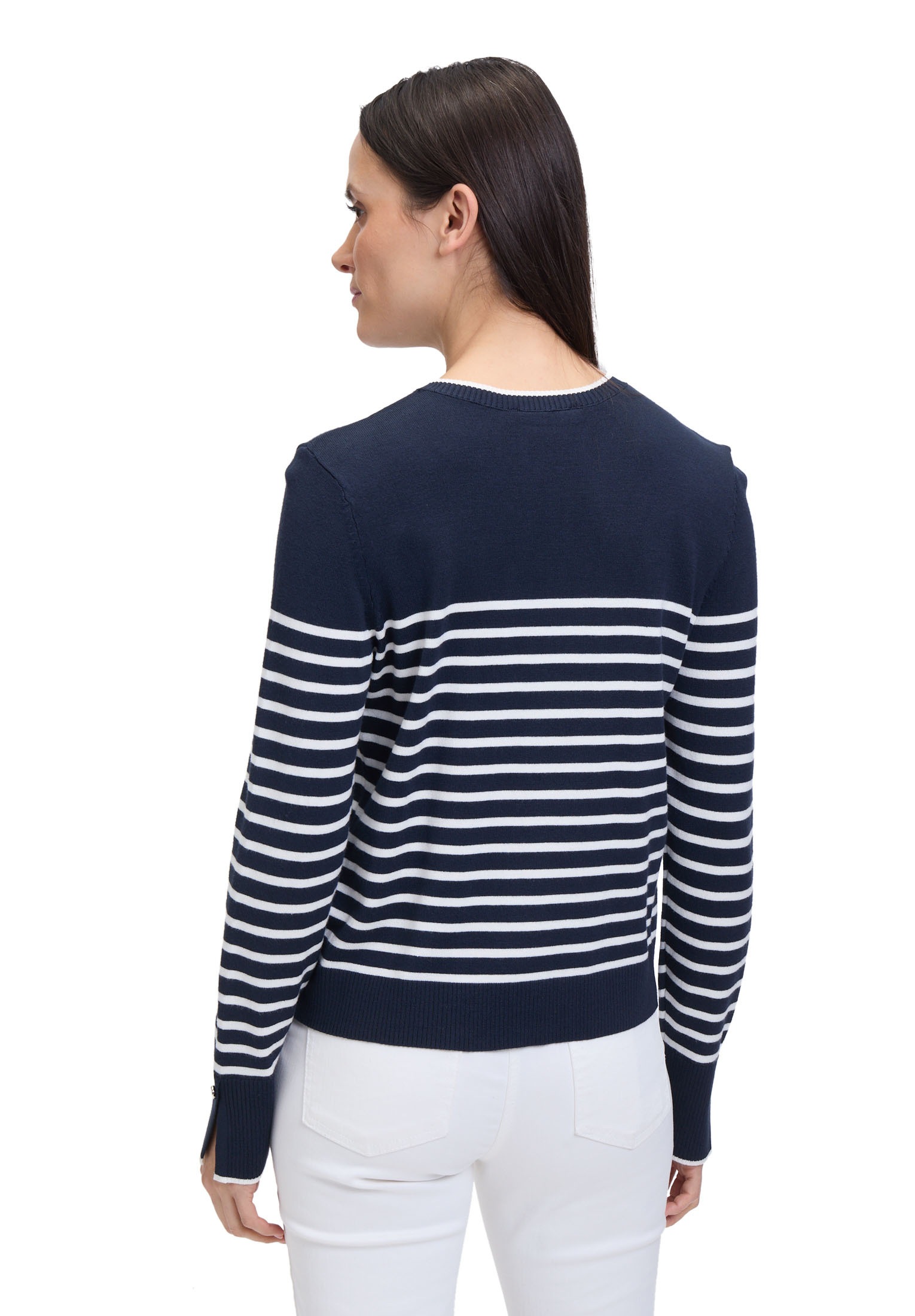 Betty Barclay Strickjacke »Betty Barclay Basic-Strickjacke mit Streifen«, Knöpfe