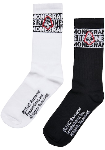 Basicsocken »Merchcode Accessoires Ramones Skull Socks 2-Pack«, (1 Paar)