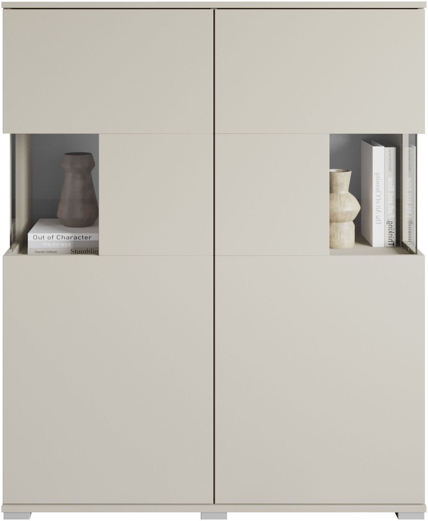 INOSIGN Highboard »Kenia«, (1 St.), Modernes Highboard mit Glastüren, Breite 100 cm