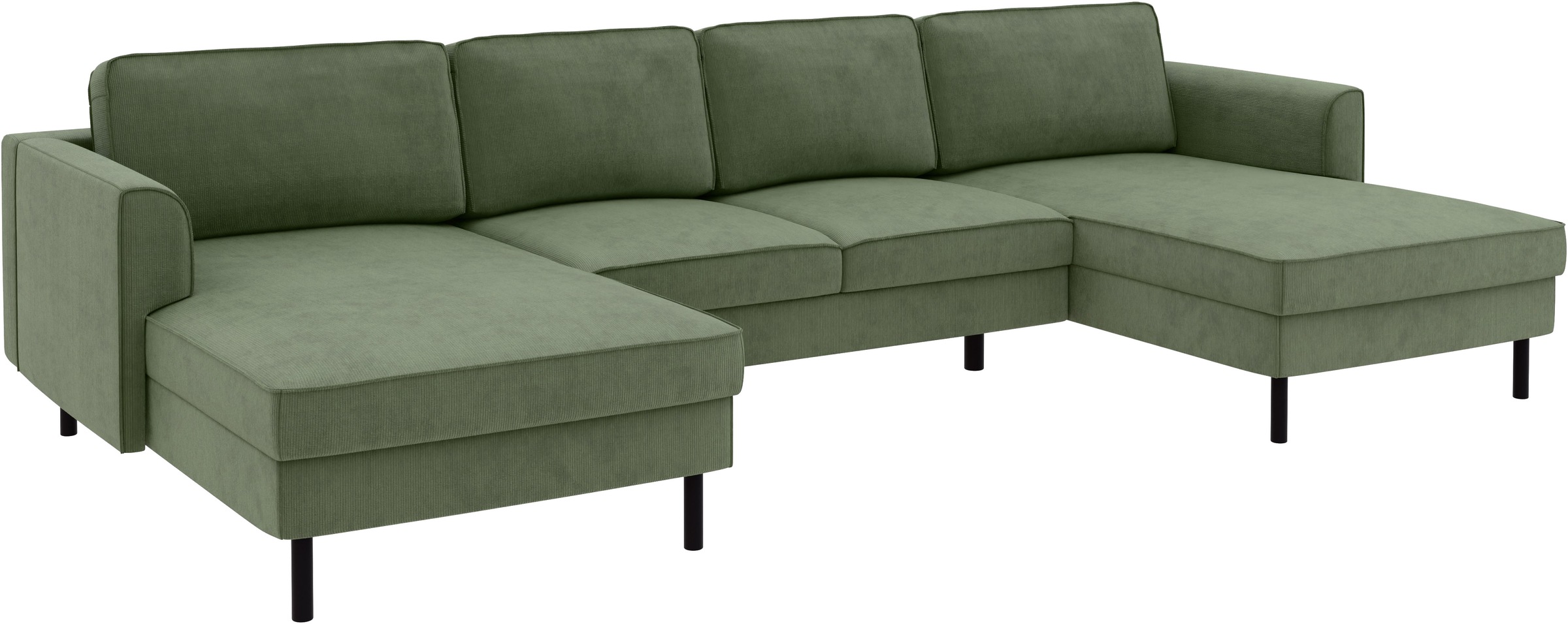 Home affaire Wohnlandschaft »Booster Couch wahlweise mit Schlaffunktion und Bettkasten-auch in Cord«, Sofa in U-Form, Breite 305 cm
